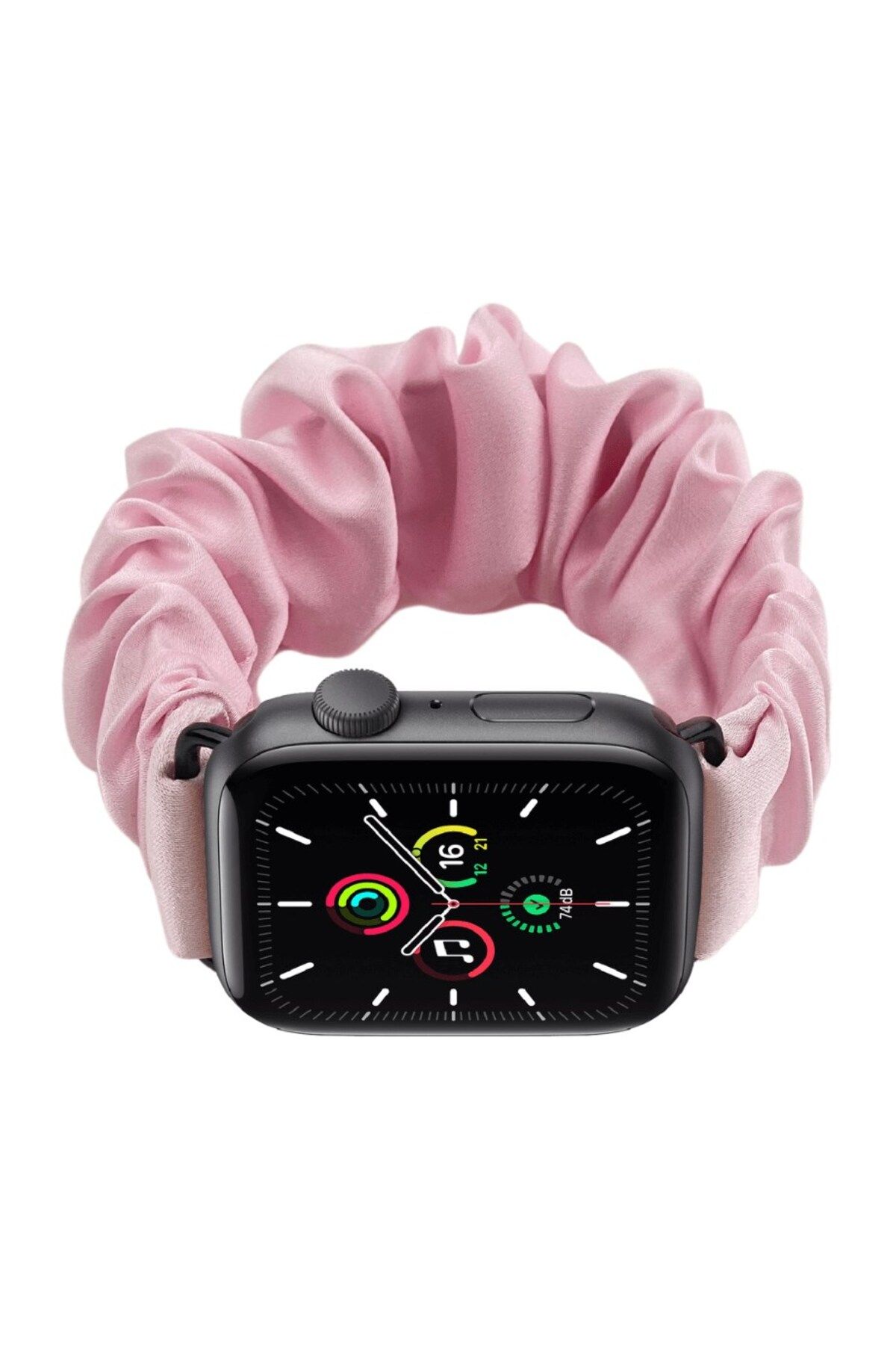 Macfame Apple Watch Uyumlu Ipek Loop Kordon Pembe