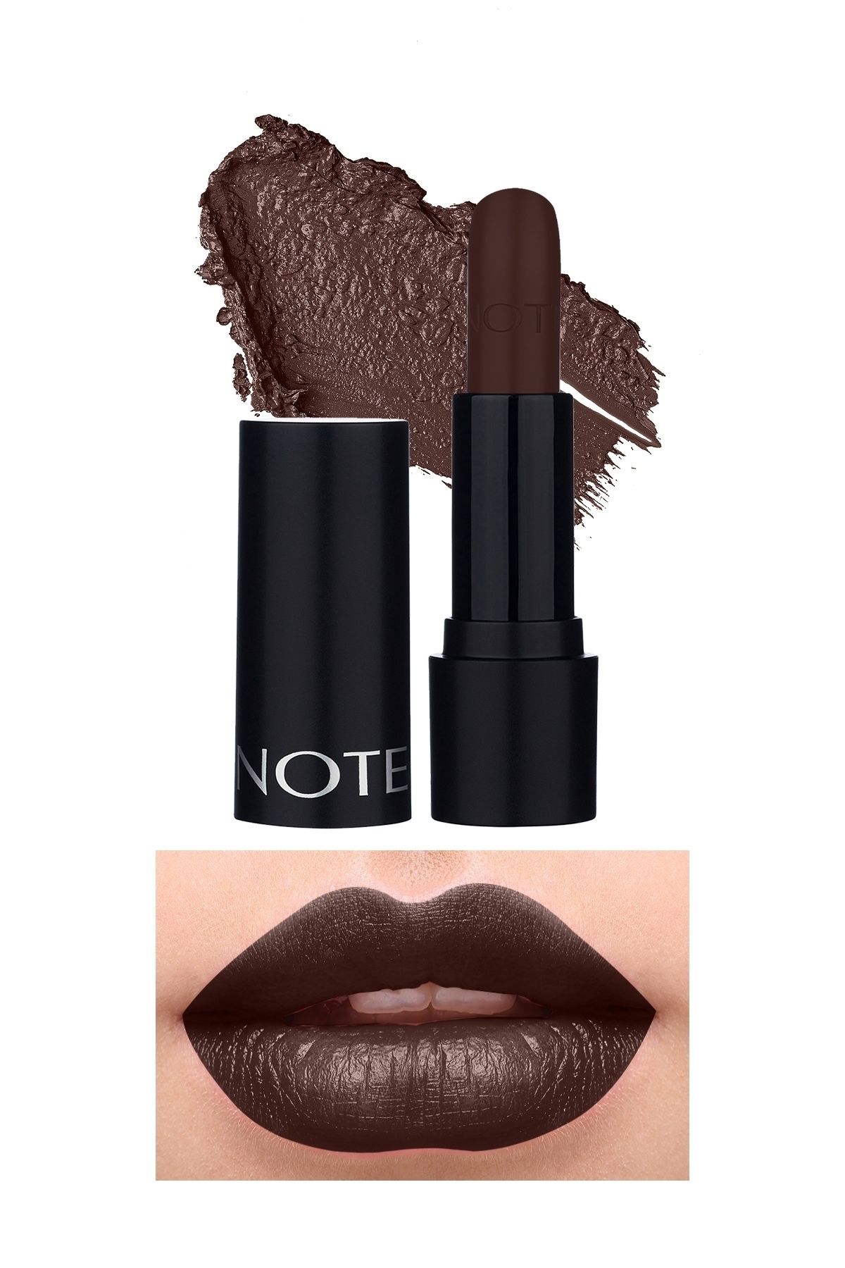 Note Cosmetics Deep Impact Lipstick Kremsi Dokulu Yarı Parlak Ruj 16 Mystic Violet - Kahverengi