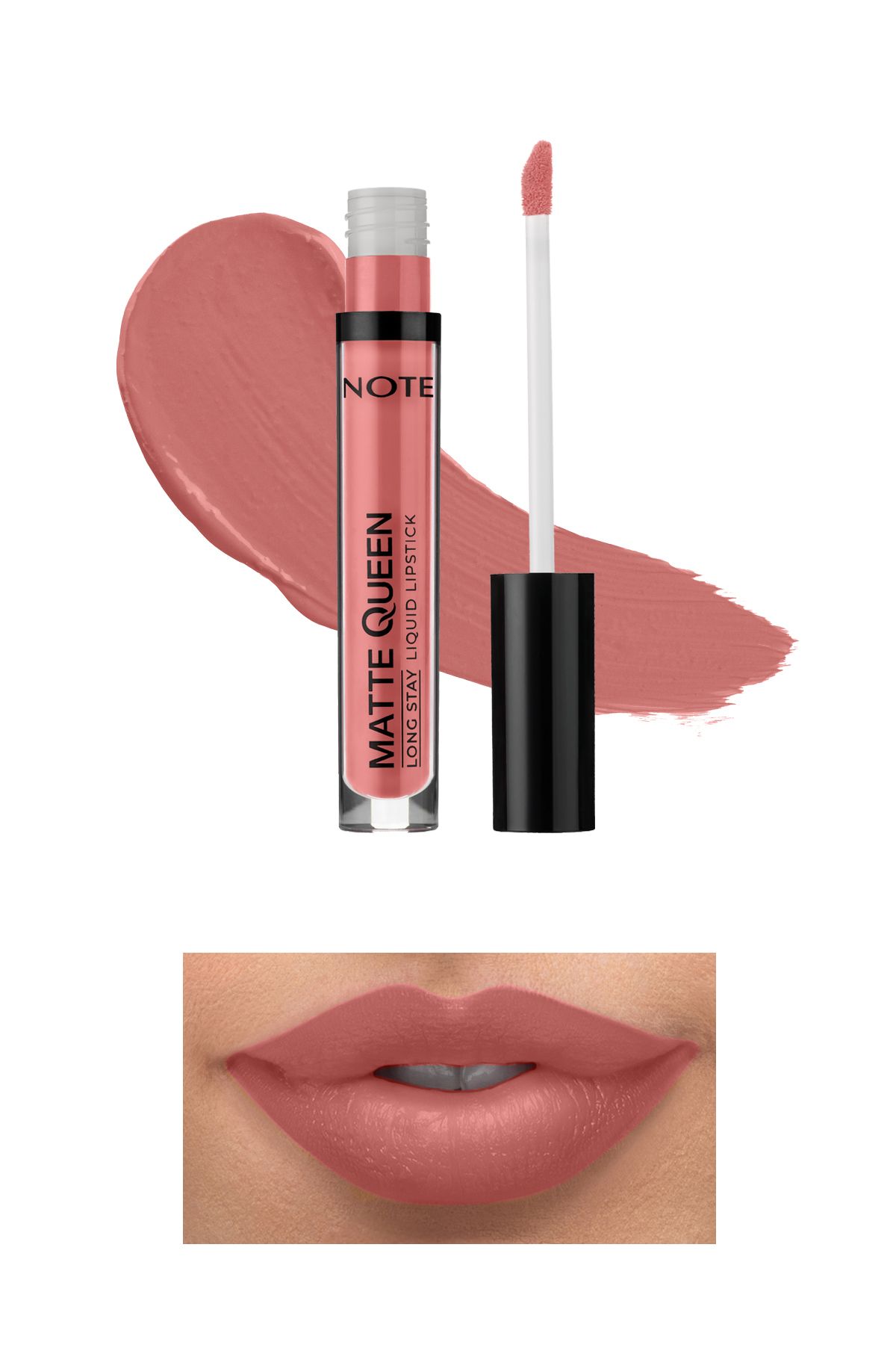 Note Cosmetics Matte Queen Lipstick Kalıcı Likit Ruj 06 Noble Rose - Nude