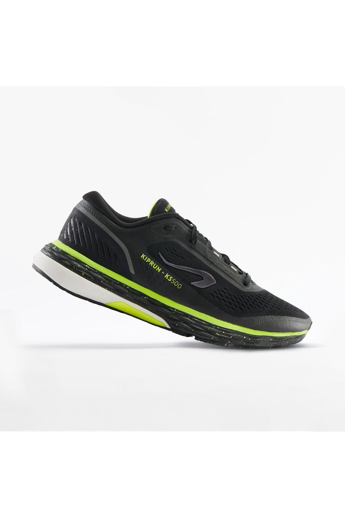 Decathlon Kiprun Erkek Siyah Sarı Koşu Ayakkabısı / Yol Koşusu - Kıprun Ks500