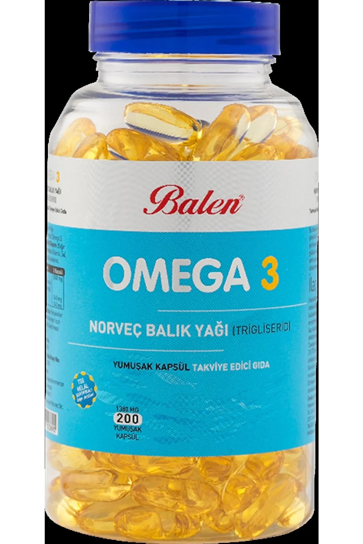Balen Omega 3 Norveç Balık Yağı Yumuşak Kapsül 1380 Mg*200
