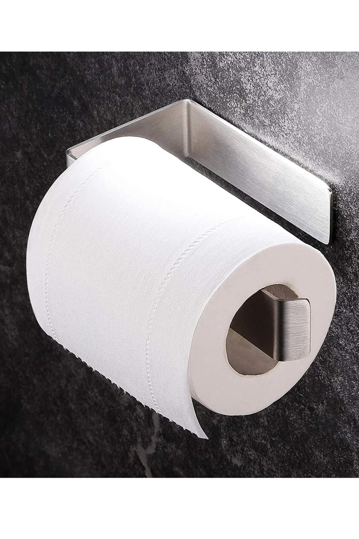 VİYAM Paslanmaz Çelik Wc Kağıtlık Tuvalet Kağıtlığı Tuvalet Kağıdı Askısı Yapışkanlı Tasarım