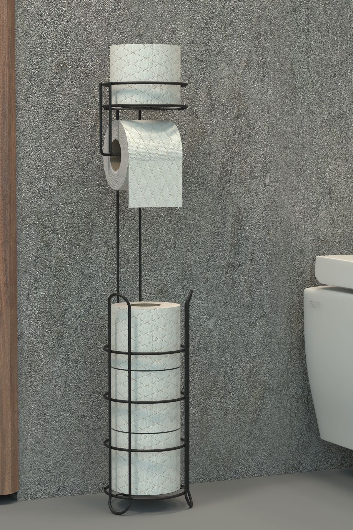 zabata Tuvalet Kağıtlığı Wc Kağıtlık Yedekli Metal Tuvalet Kağıdı Standı Tutacağı Askısı