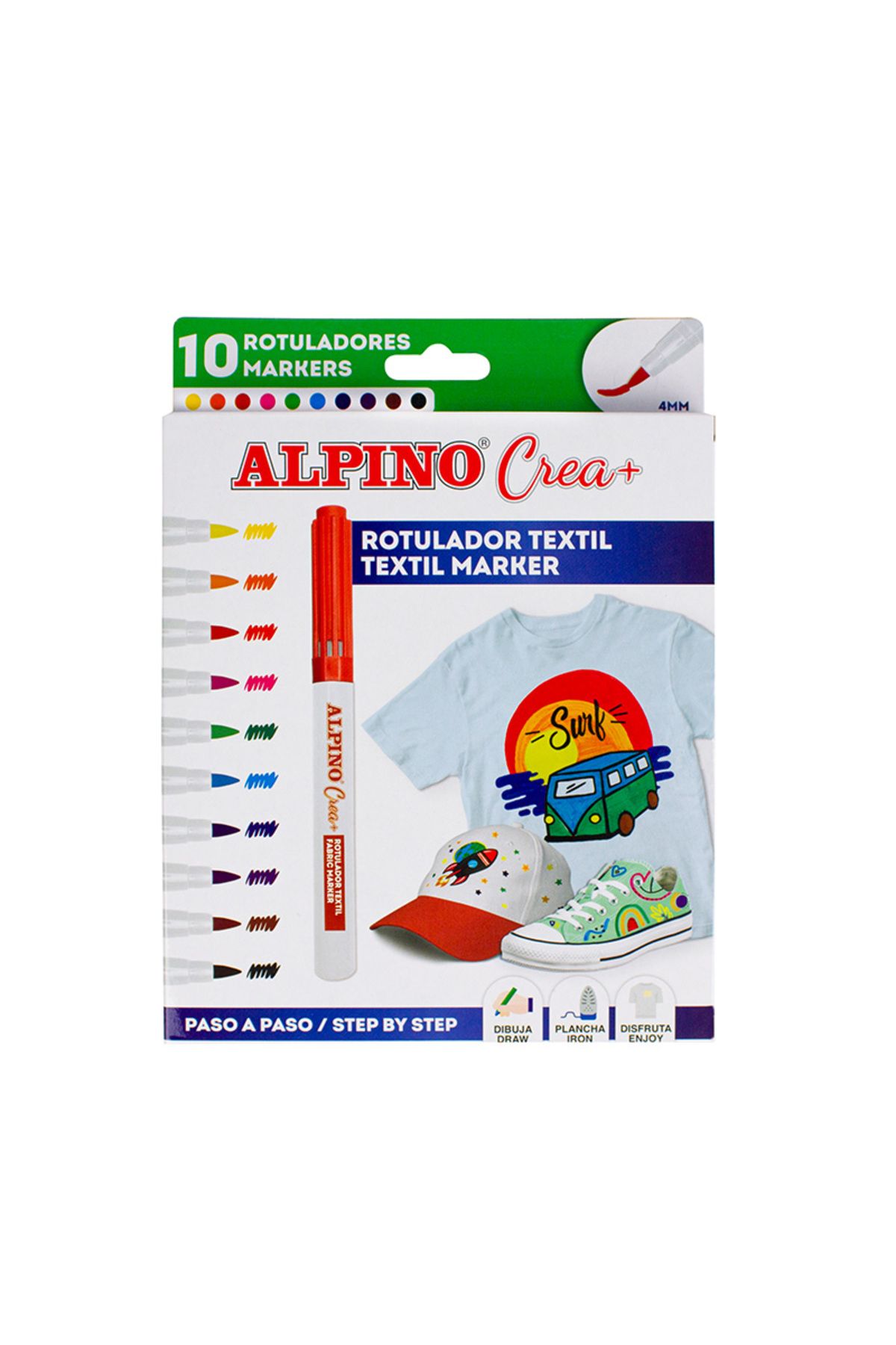 Alpino Alpino Keçeli Boya Kalemi Crea Textil 10 Renk Ar010132