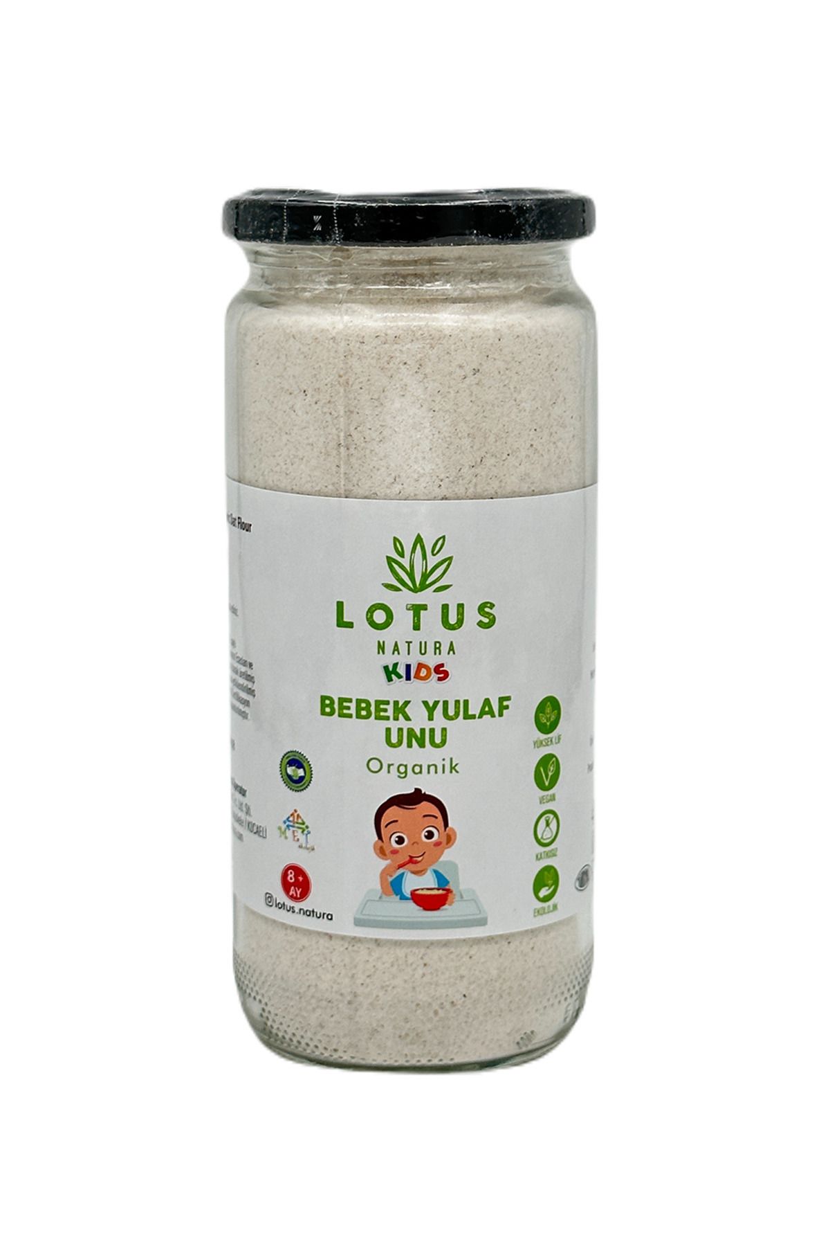 Lotus Natura Kids Organik Bebek Tam Yulaf Unu 8 Ay 300 gr