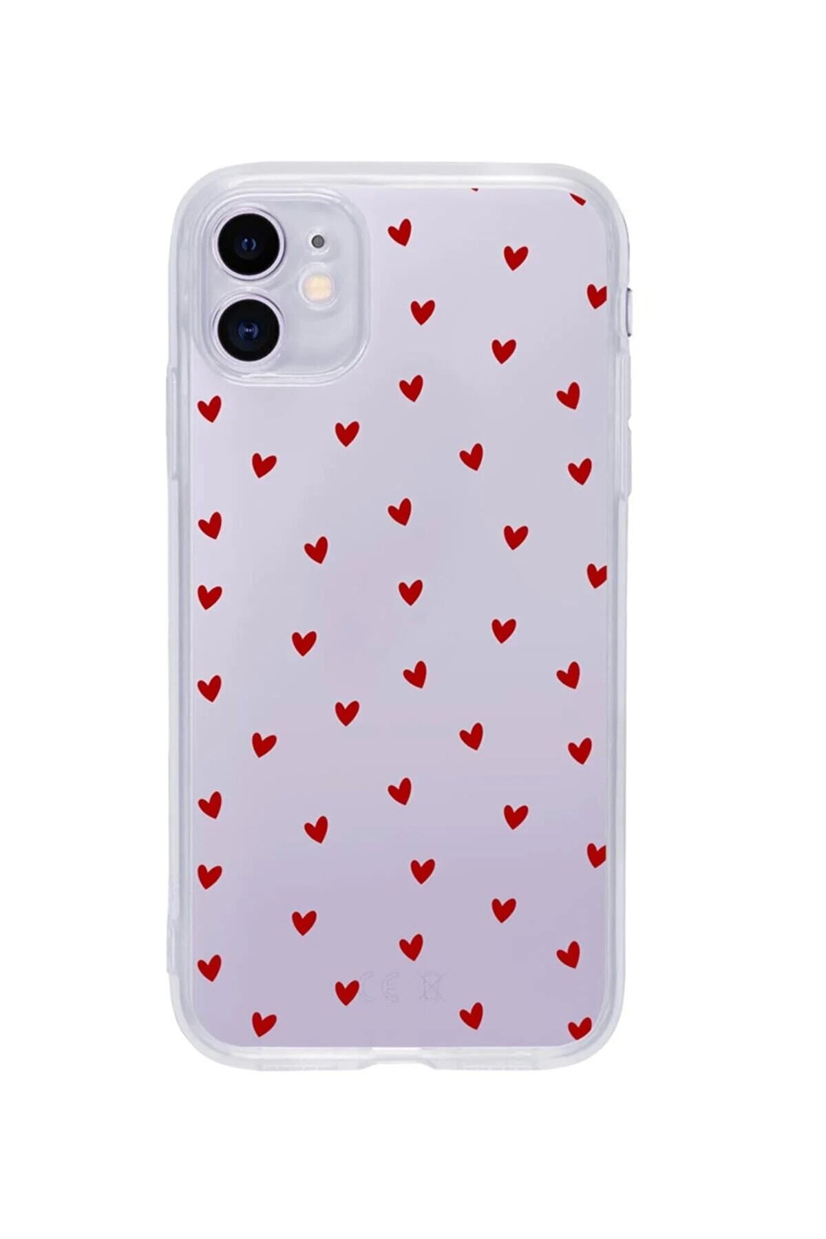 butikcase Iphone 11 Minik Kalpler Slience Şeffaf Telefon Kılıfı