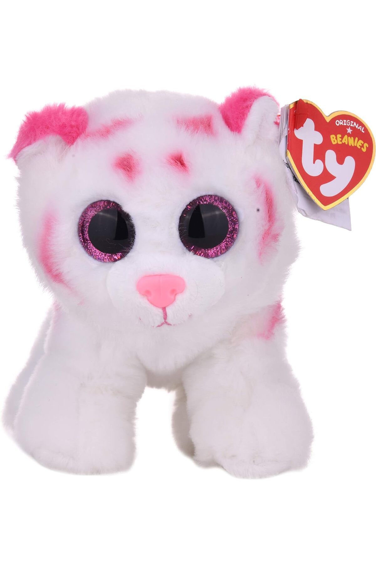 Mega Tabor - Pink-White Tiger Reg Pembe/Beyaz Aslan 15 Cm Peluş Oyuncak 150079TY42186