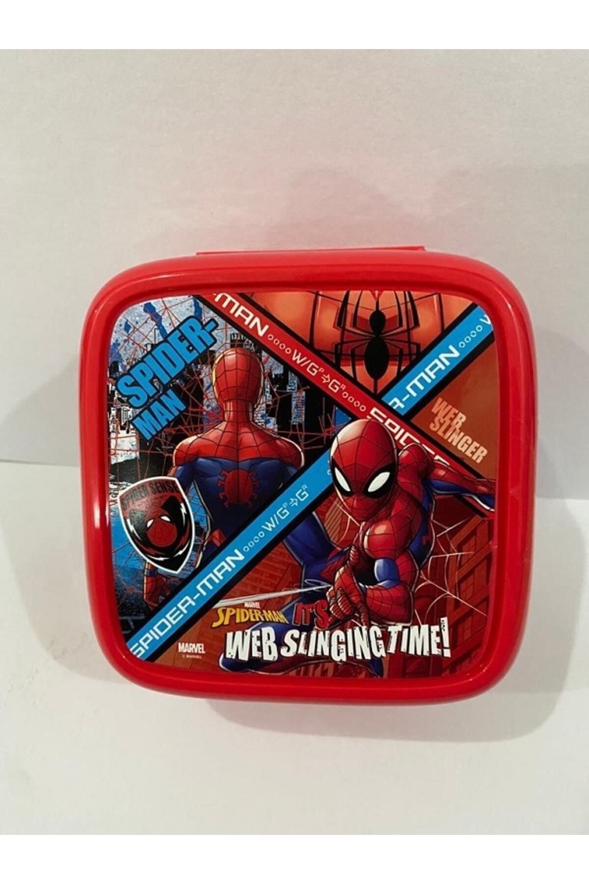 ERSEV Spiderman Karekterli Kırmızı Çok Gözlü Beslenme Kutusu