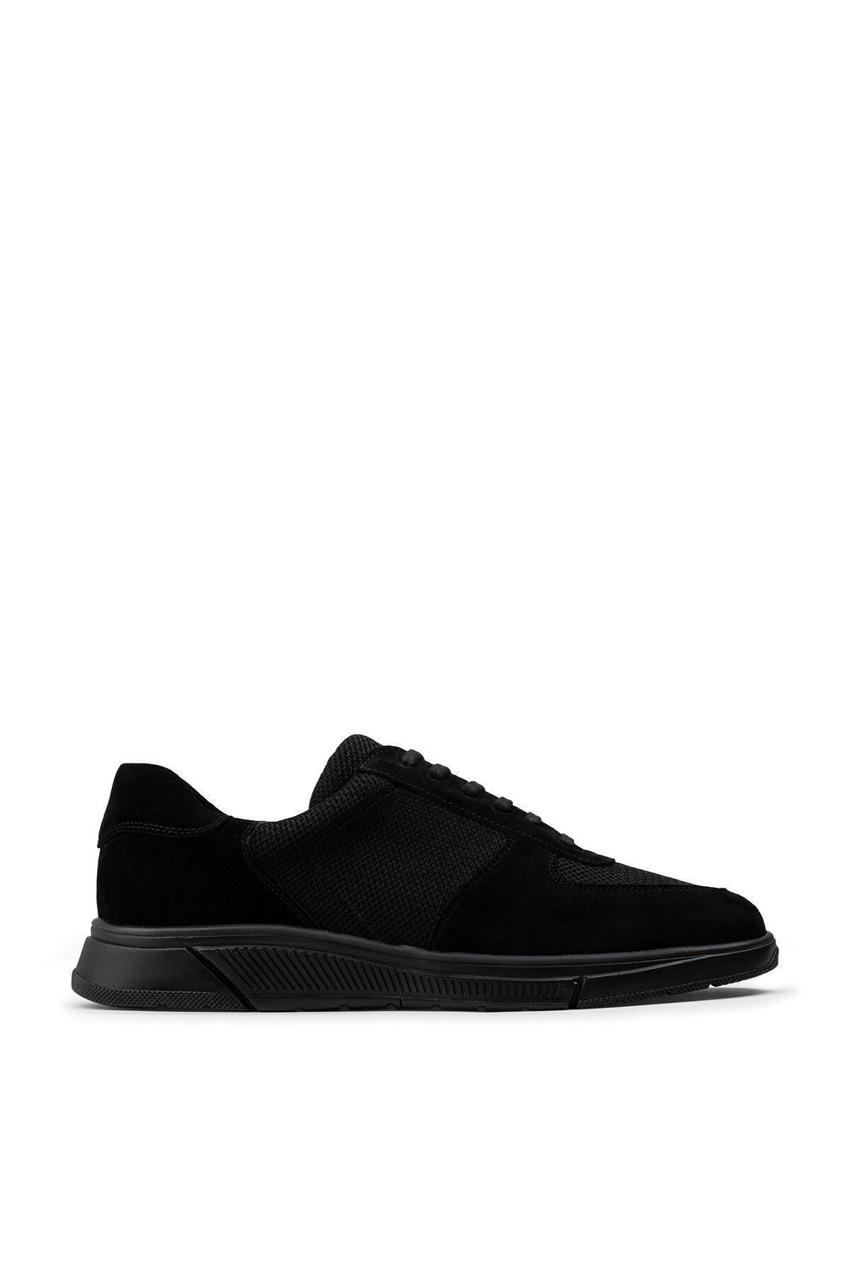 Deery Hakiki Süet Siyah Sneaker Erkek Ayakkabı