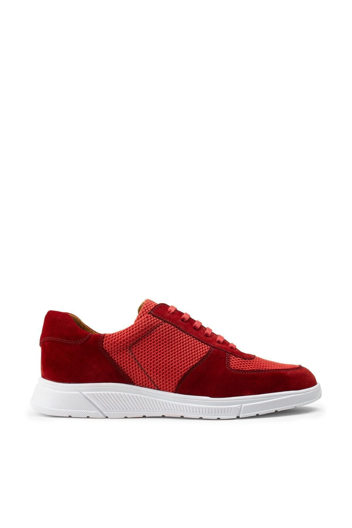 Deery Hakiki Süet Kırmızı Sneaker Erkek Ayakkabı