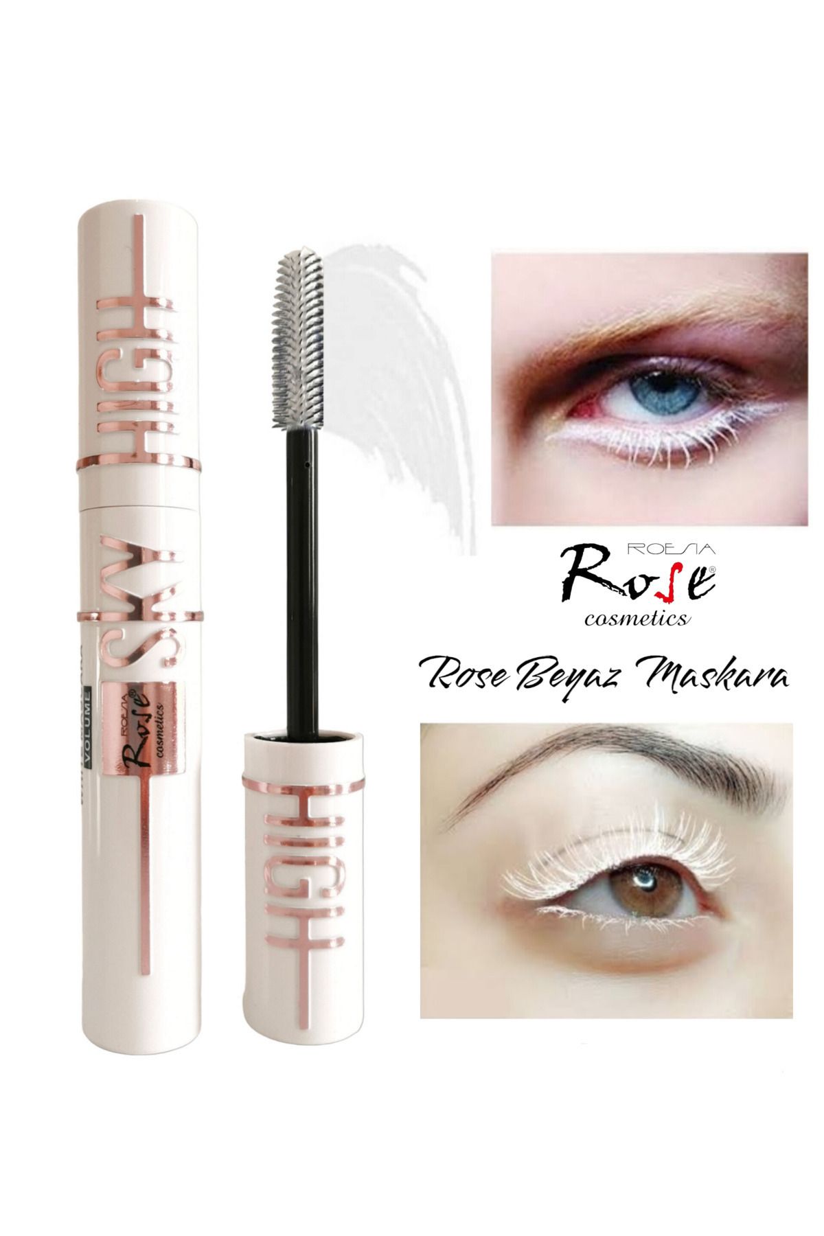 Roesıa Rose Cosmetics Rose Sky Hıgh Beyaz Maskara - Rose Sky High White Mascara