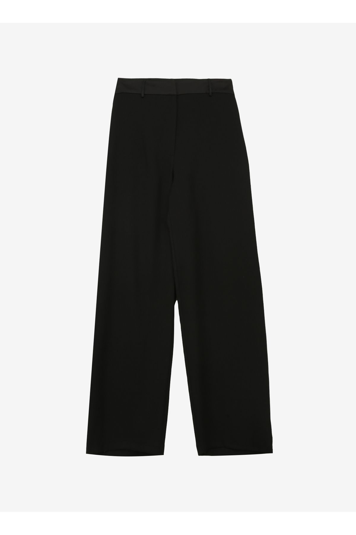Fabrika Normal Bel Bol Kesim Siyah Kadın Pantolon F4SL-PNT0617