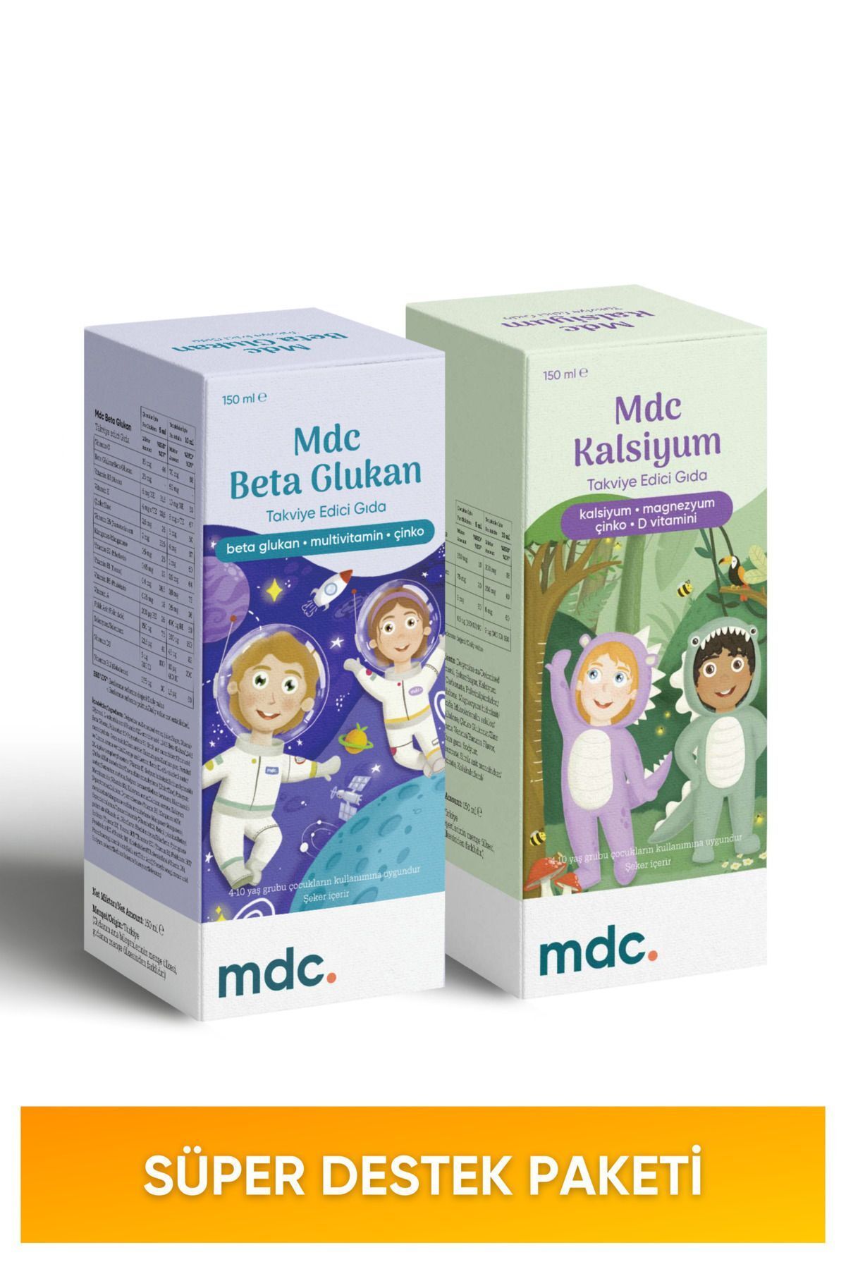 MDC Beta Glukan Şurup Ve Kalsiyum Şurup - Süper Destek Paketi