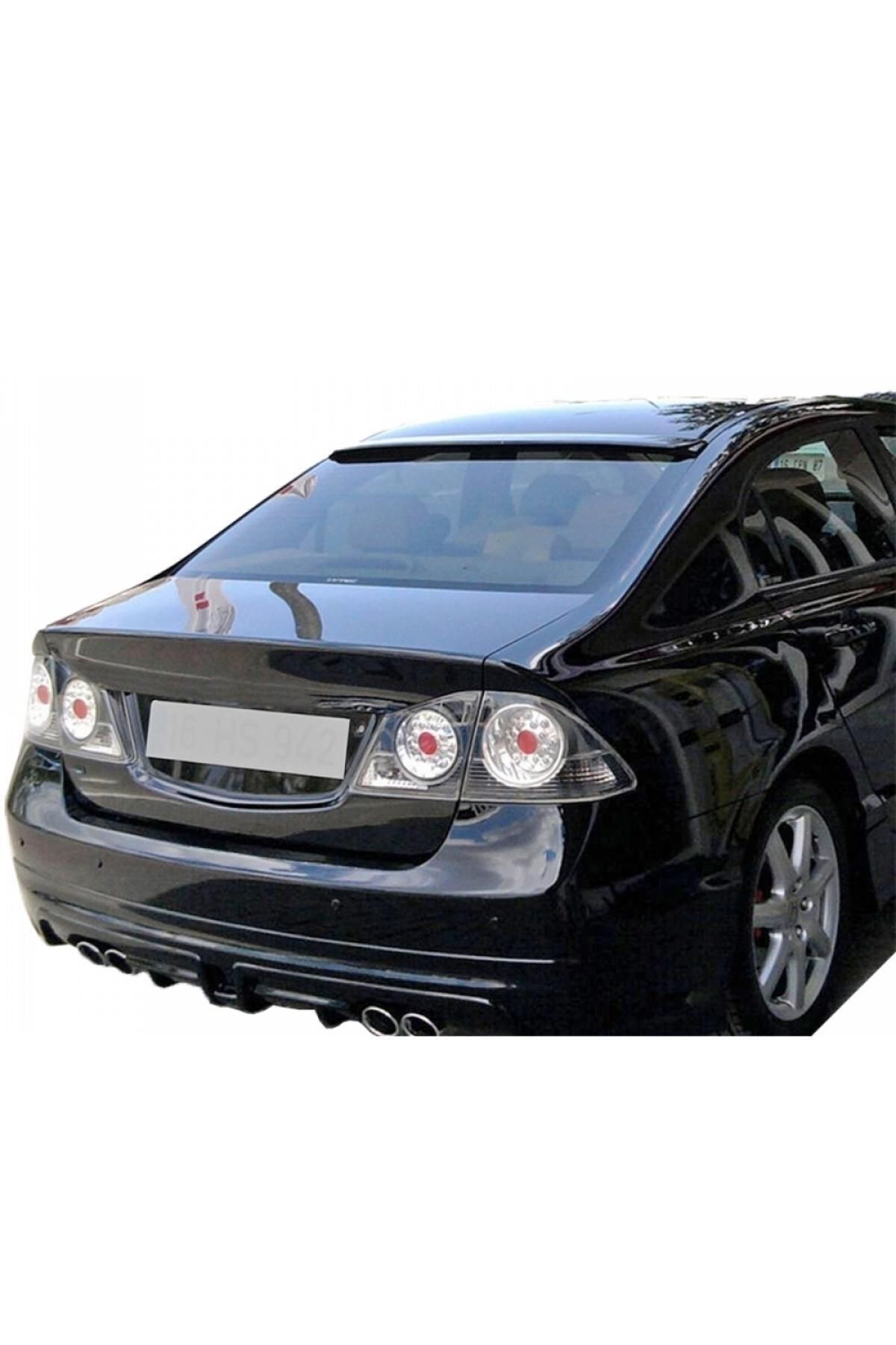 aksarabana Honda Civic Fd6 Hibrid Style Cam Üstü Spoiler Parlak Siyah (PİANO BLACK) Boyalı