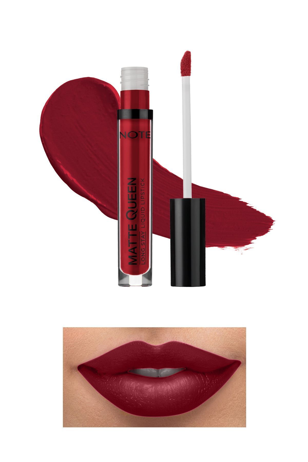 Note Cosmetics Matte Queen Lipstick Kalıcı Likit Ruj 16 Royal Velvet - Kırmızı