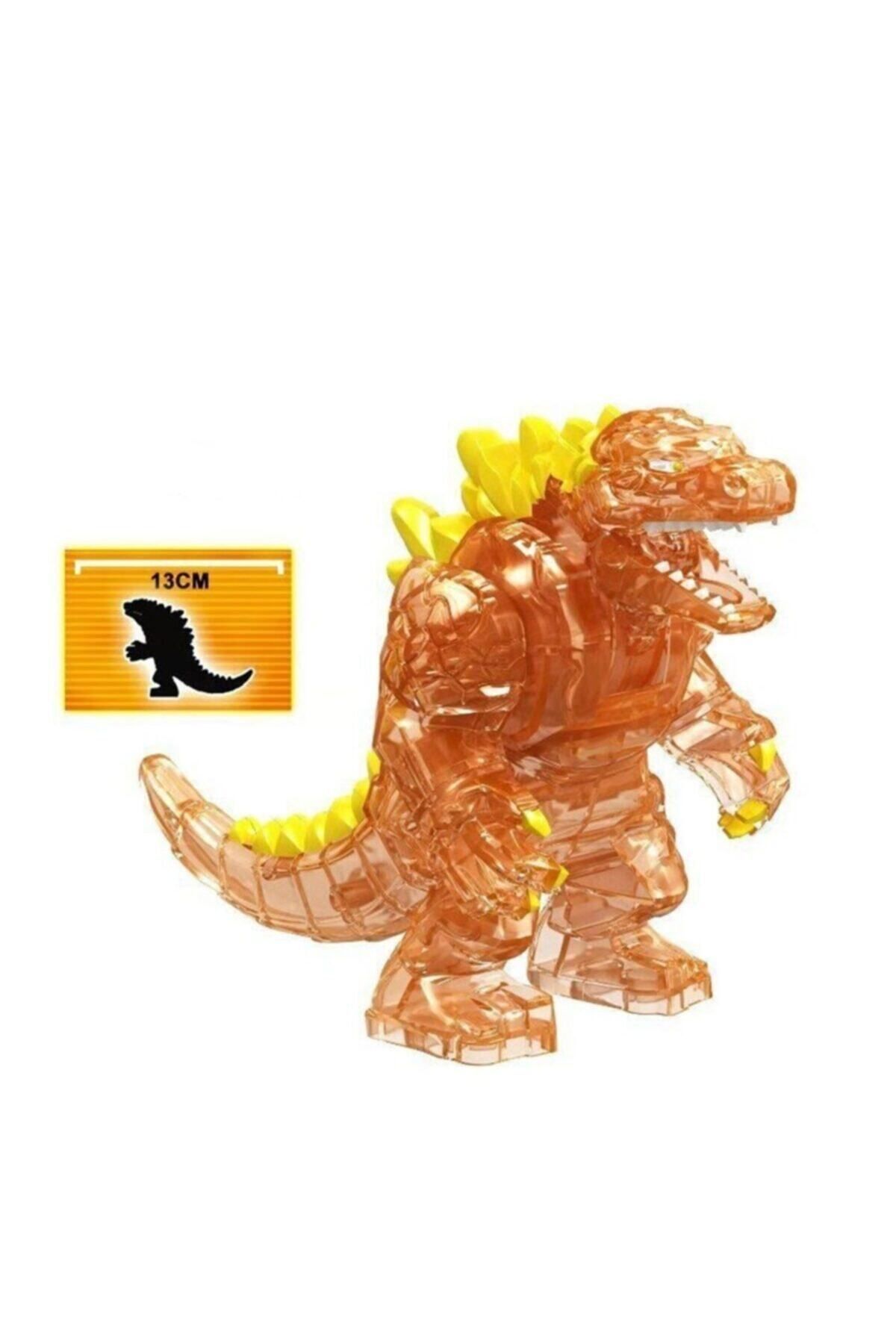 Xinh Godzilla Jurassic Temalı Renkli Figür Turuncu
