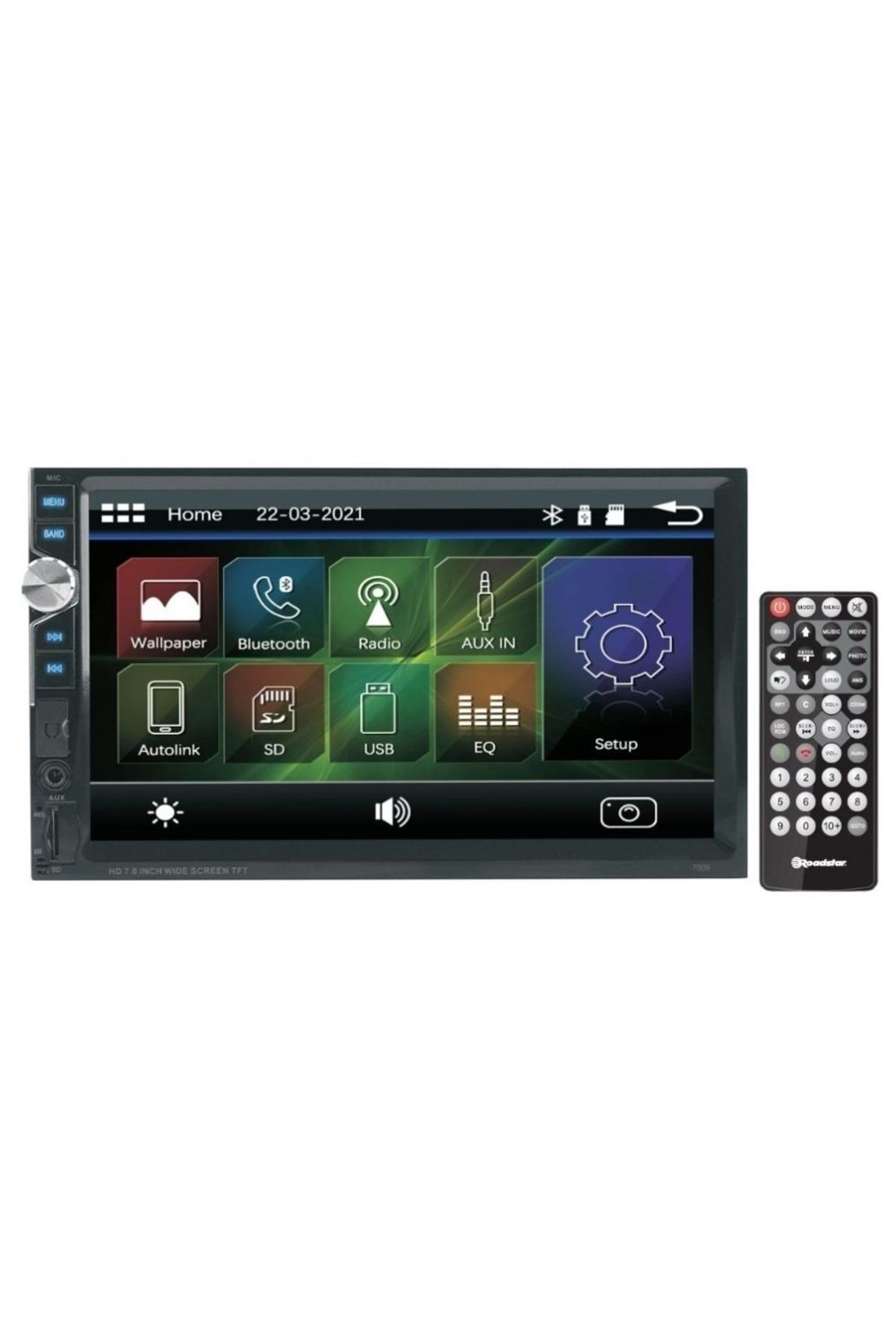 Roadstar Rd7200 7 Bluetooth Lu Double Din Teyp