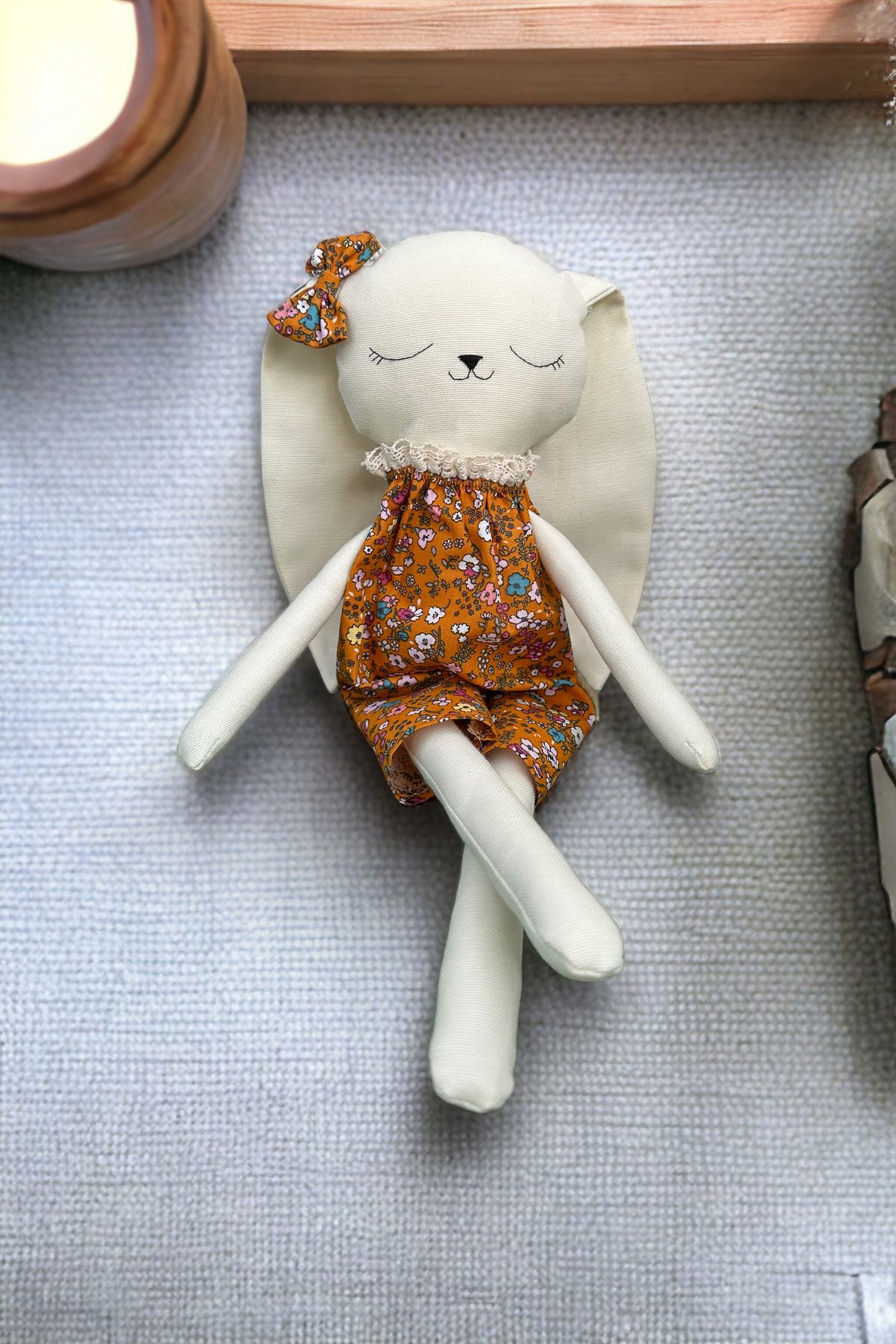 Fiyonka Tavşan Uyku Arkadaşı - Kız Bebek Oyun Uyku Arkadaşı