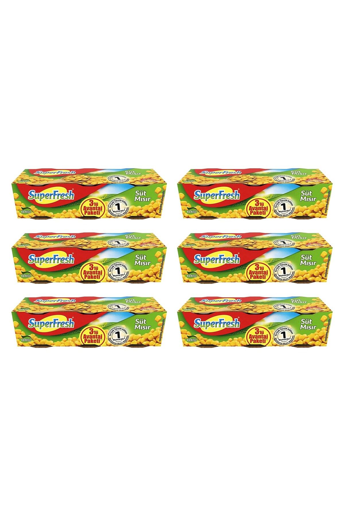 SuperFresh Mısır Konserve 3x200 gr 6 Adet