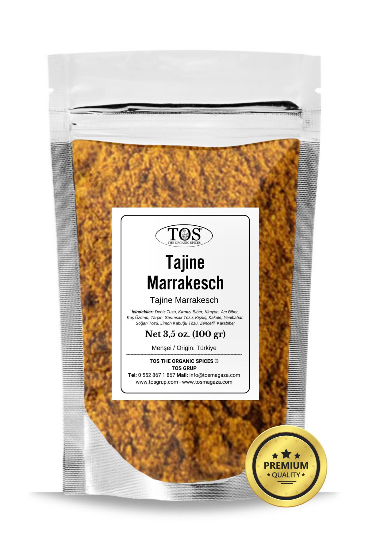 TOS The Organic Spices Tajine Marrakesch 100 Gr (1. Kalite)