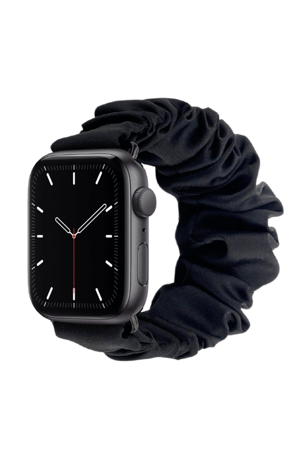 Macfame Apple Watch Uyumlu Ipek Loop Kordon Siyah