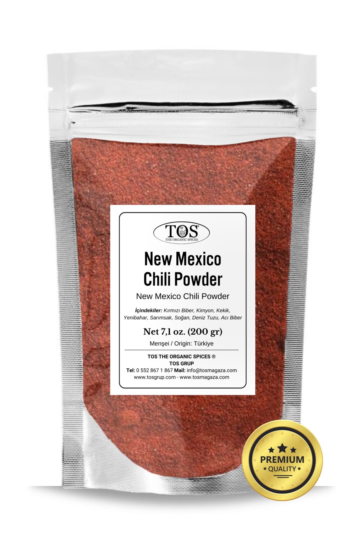 TOS The Organic Spices New Mexico Chili Powder 200 Gr