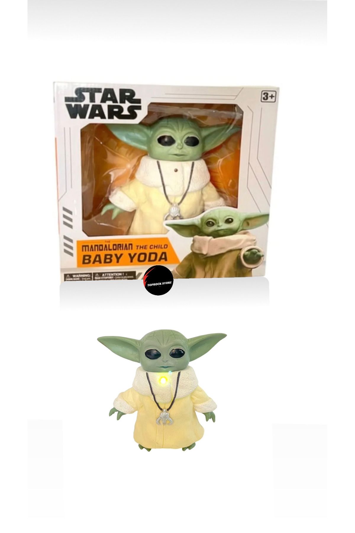 TOPROCKSTORE Star Wars Baby Yoda Grogu Mandalorian Bebek Yoda Işıklı Müzikli Sensörlü Oyuncak