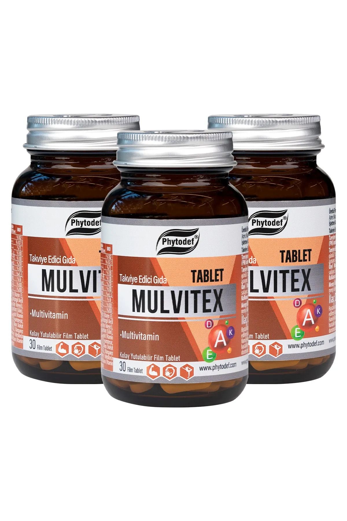Phytodef Mulvitex Multivitamin - 30 Tablet X 3 Adet