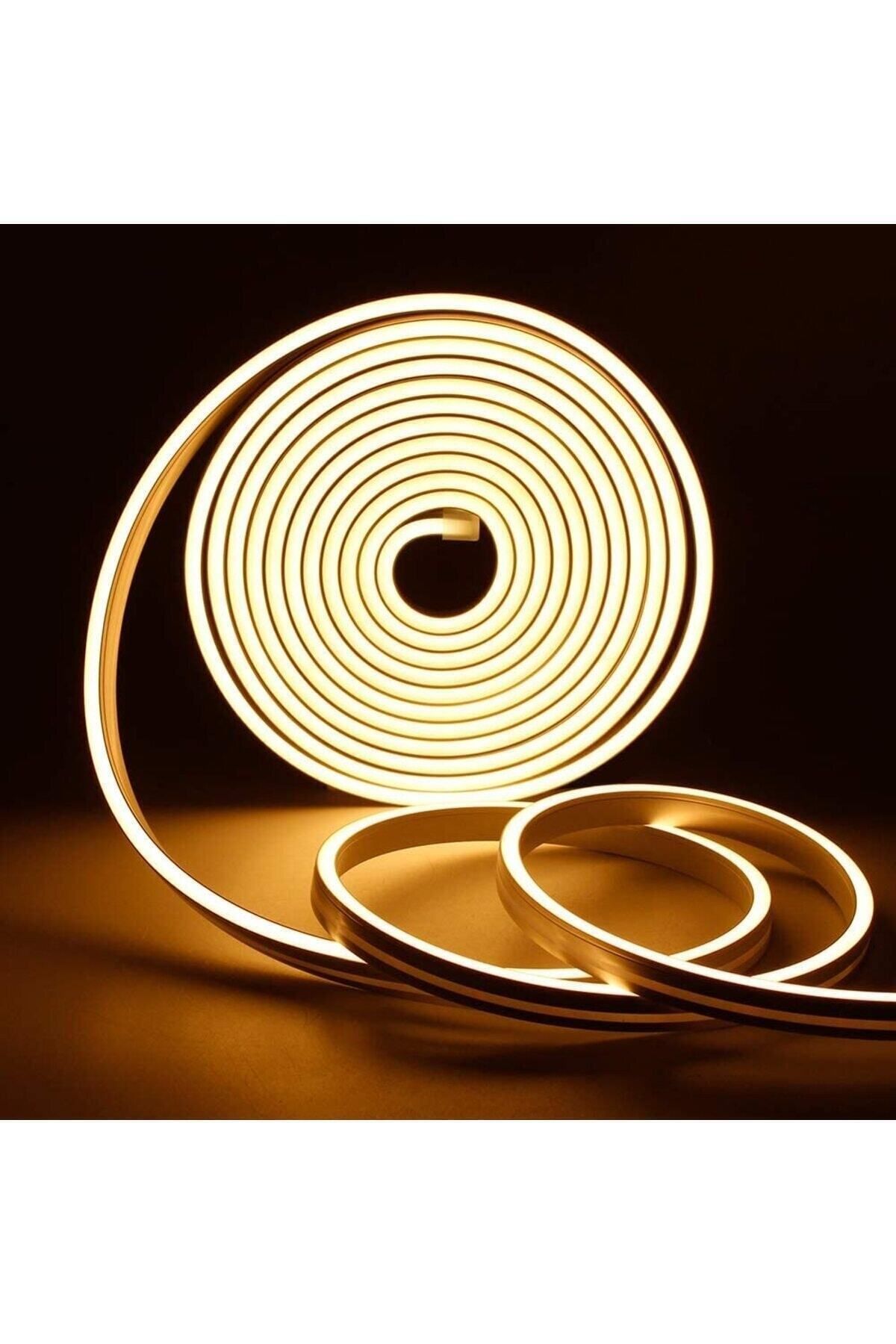 Ema Dükkan 12 Volt 5 Metre Gün Işığı Neon Led Işık Prize Takılmaya Hazır Değil Neon Şerit Led Esnek Silikonlu