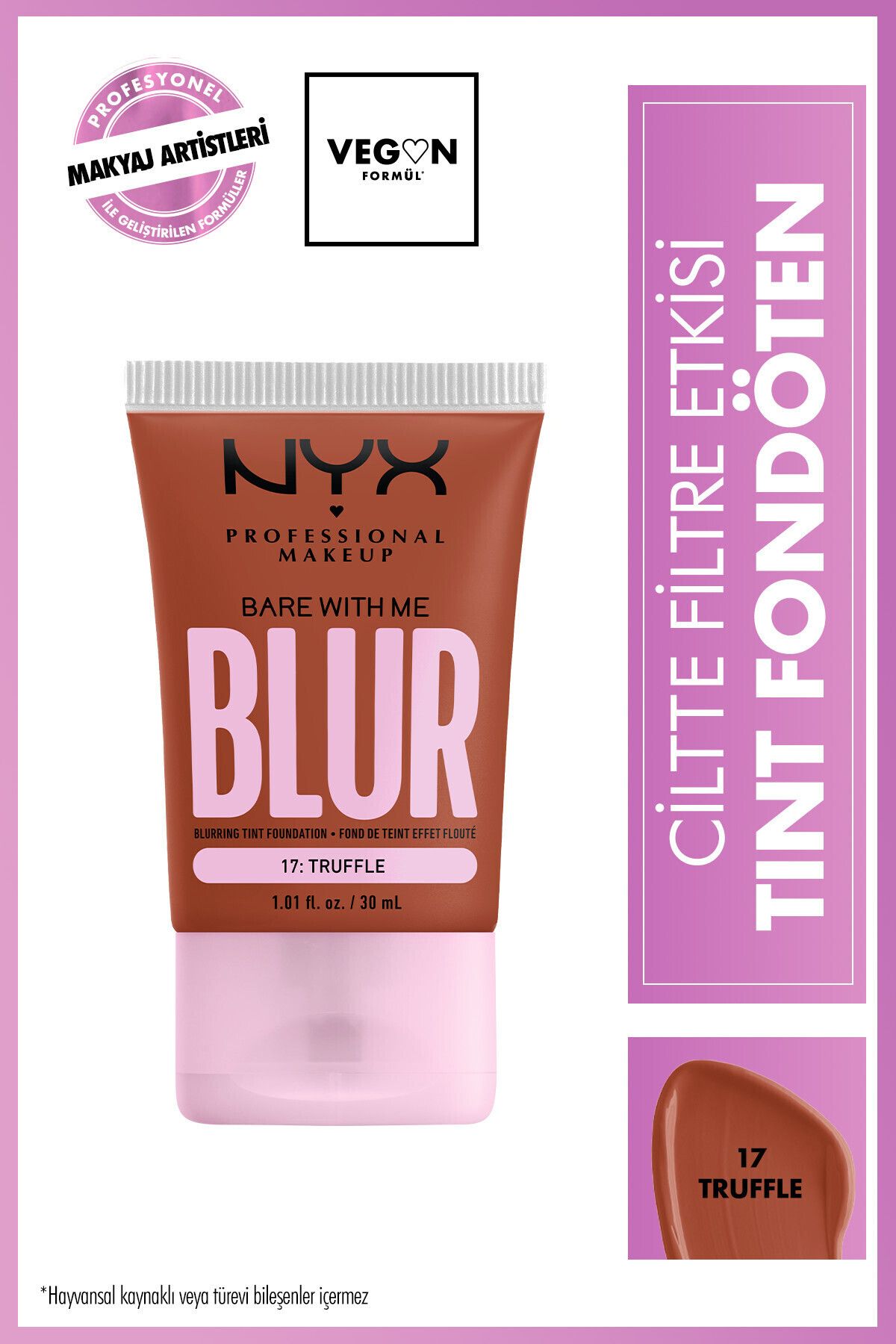 NYX Professional Makeup Blur Tint Ciltte Filtre Etkili Fondöten - 17 Truffle