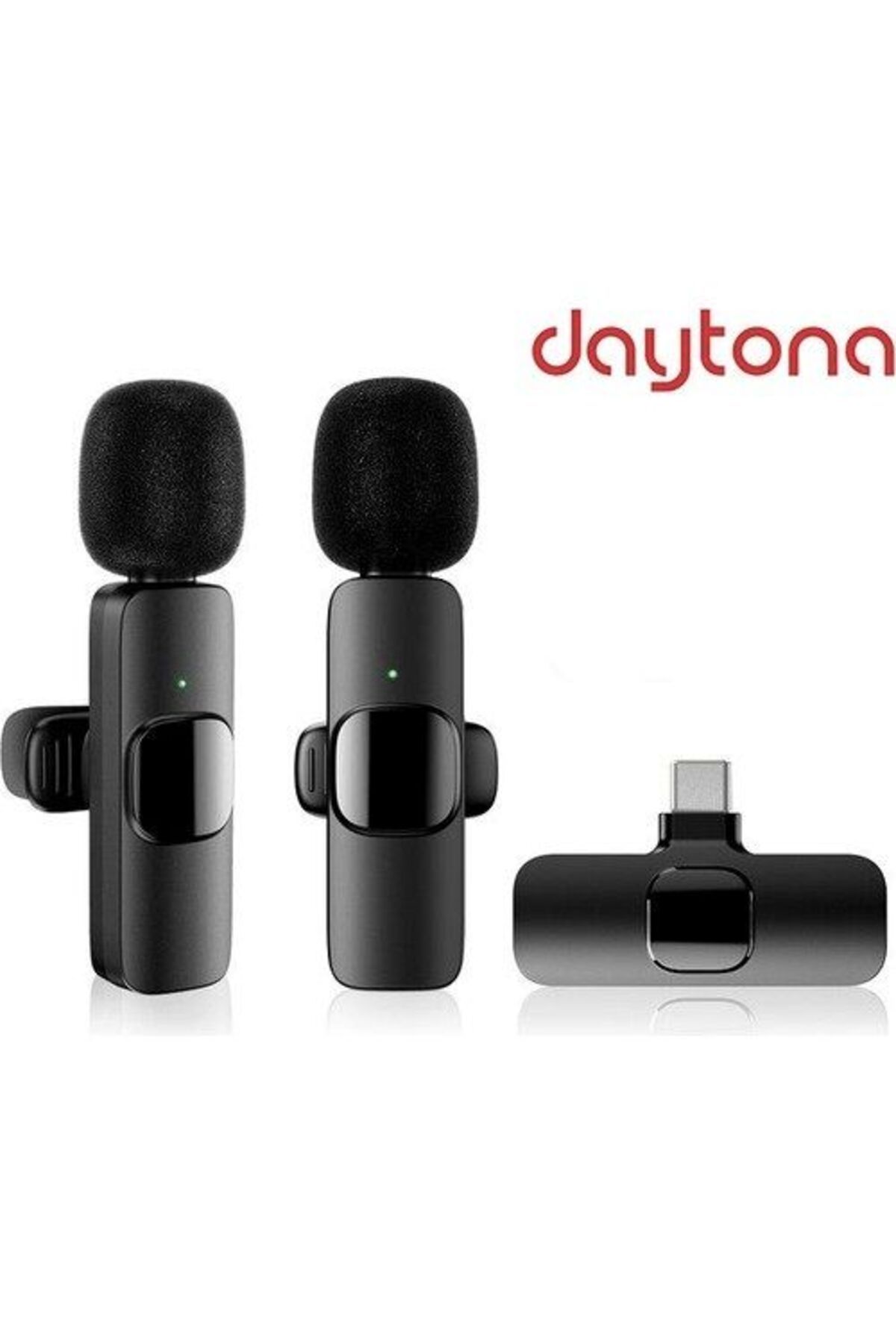 Daytona K9t2 Type-c Telefon Için 2'li Yakamikrofon Kablosuz (GİRİŞ:TİP-C ALICI =>ÇIKIŞ:2*MİKROFON)