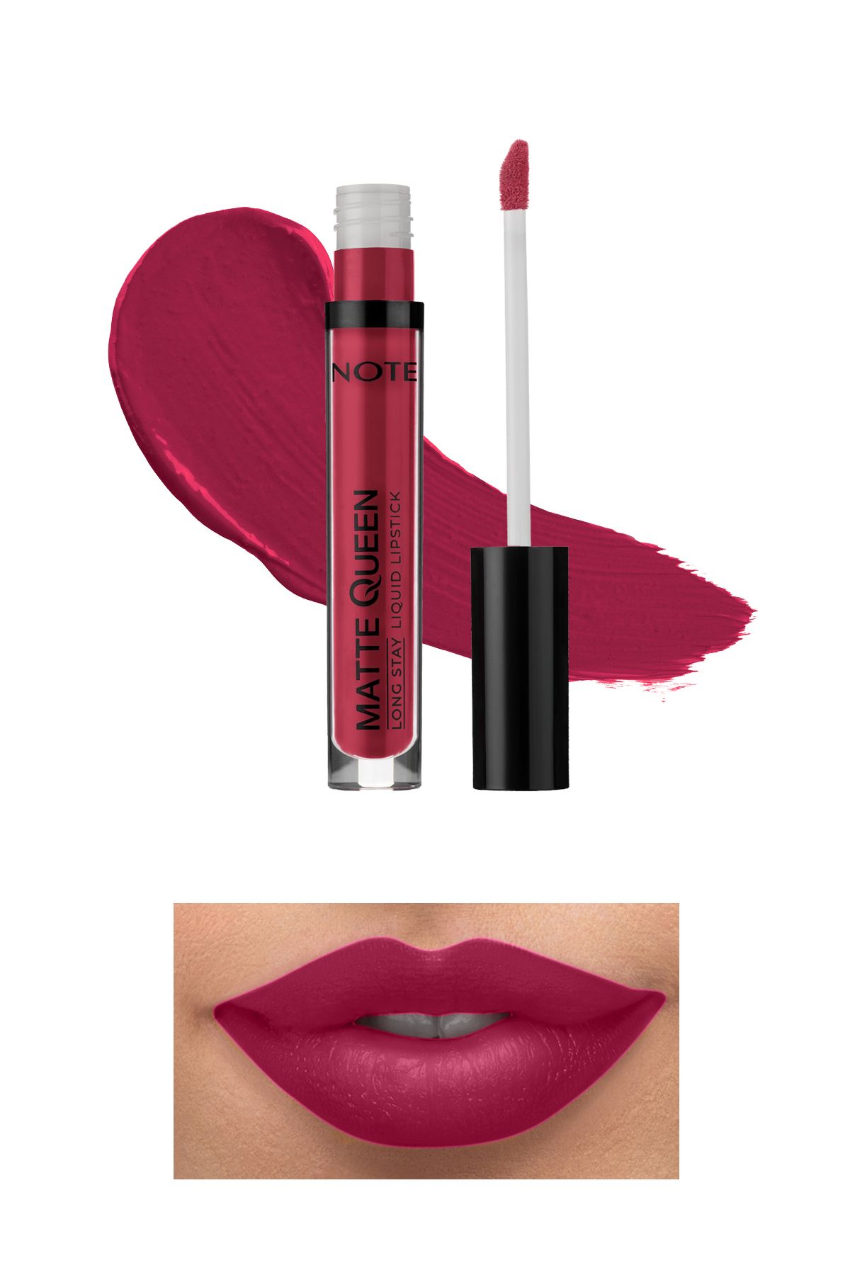 Note Cosmetics Matte Queen Lipstick Kalıcı Likit Ruj 14 Bold Berry - Kırmızı