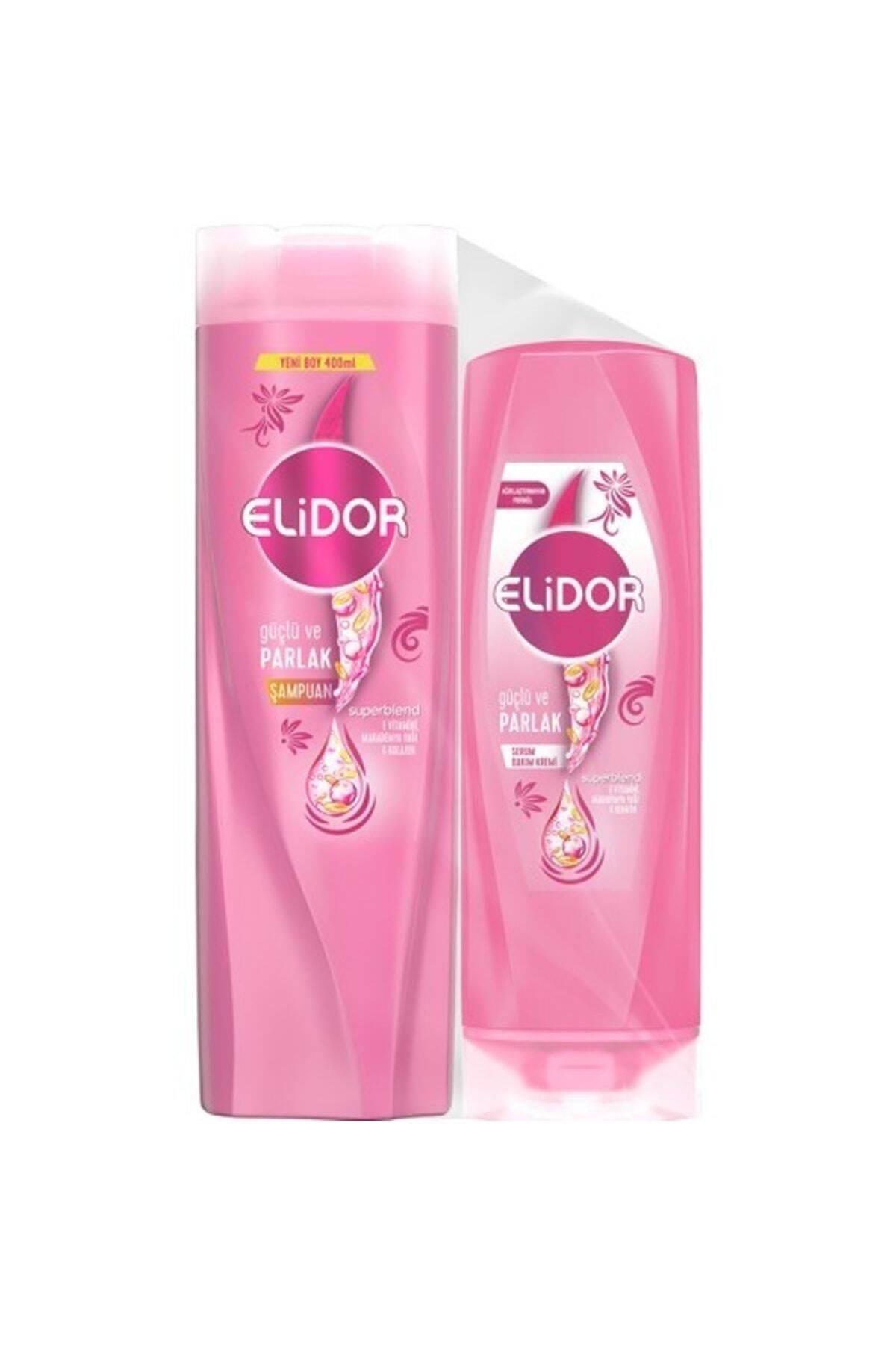 Elidor Superblend Saç Bakım Şampuanı Güçlü Ve Parlak 400 Ml + Serum Bakım Kremi 200 Ml