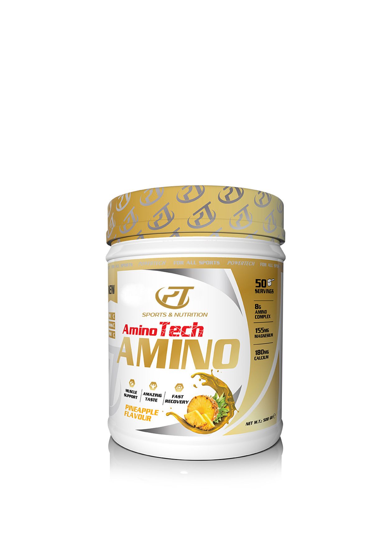 POWERTECH AminoTech Essential Amino Asit 500 Gr 50 Servis Ananas Aromalı