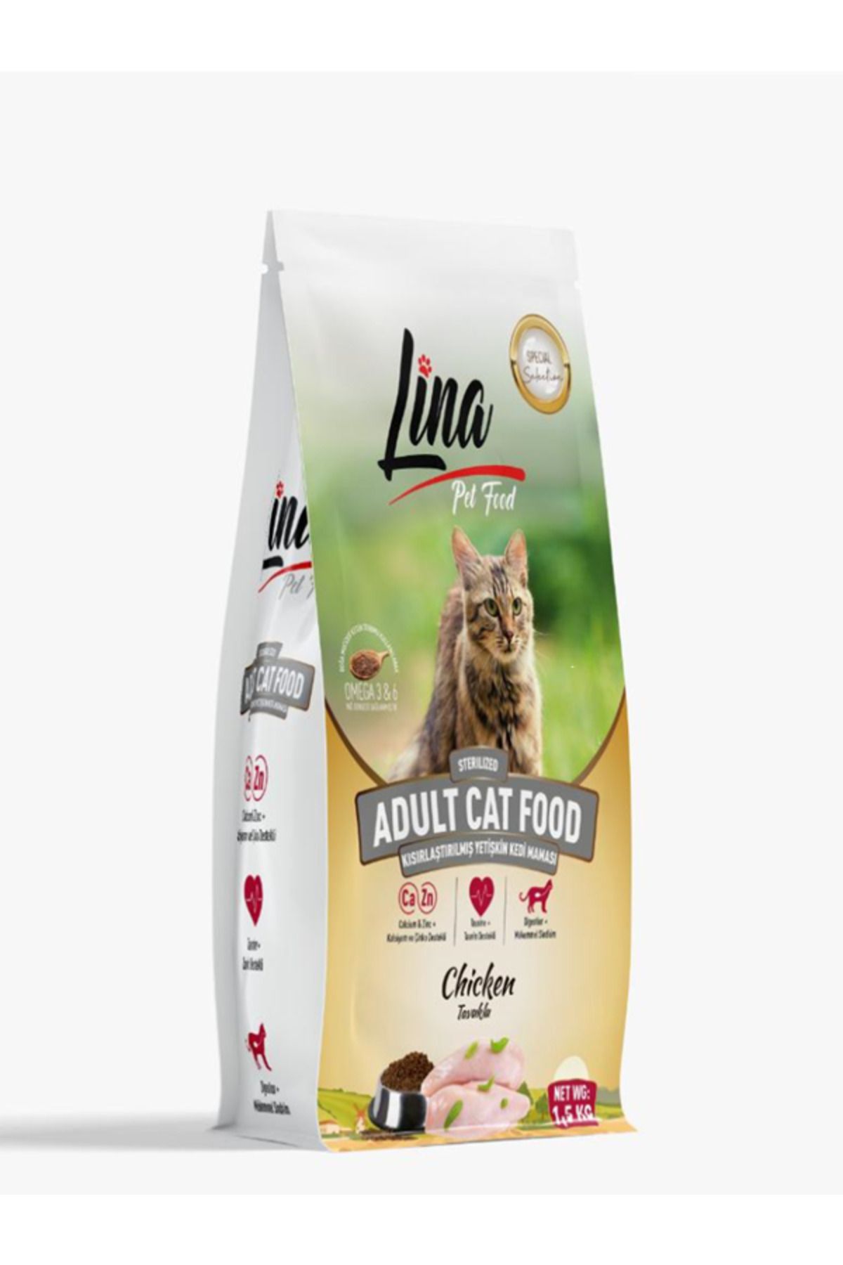 Lina Kısırlaştırılmış Yetişkin Kedi Maması 1.5 Kg