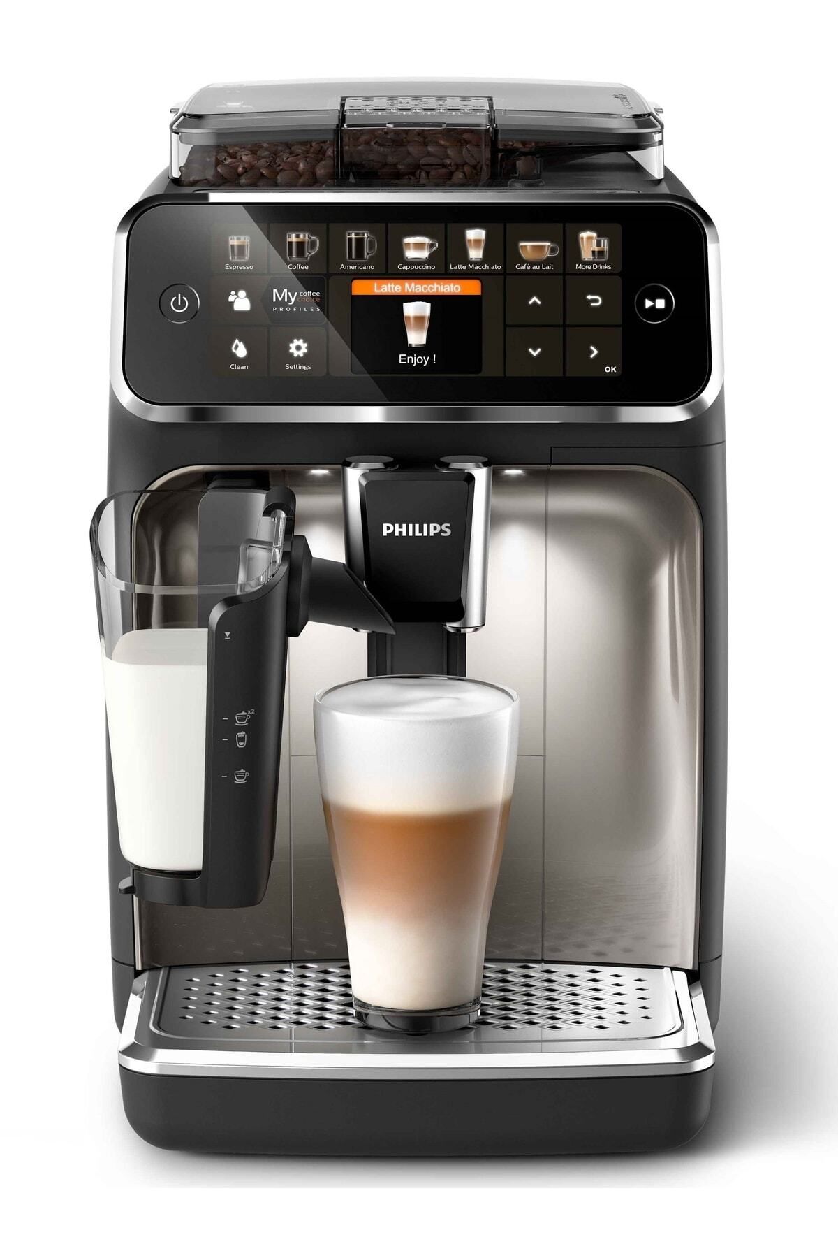Philips LatteGo Tam Otomatik Espresso Makinesi, Tek Dokunuşla 12 Çeşit İçecek,  EP5447/90
