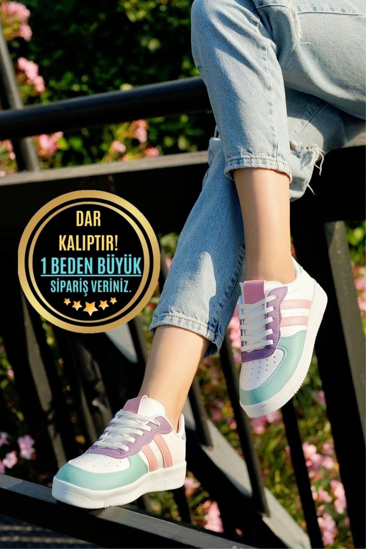 Modafırsat Kadın Renkli Spor Ayakkabı Air Günlük Ayakkabı Sneaker