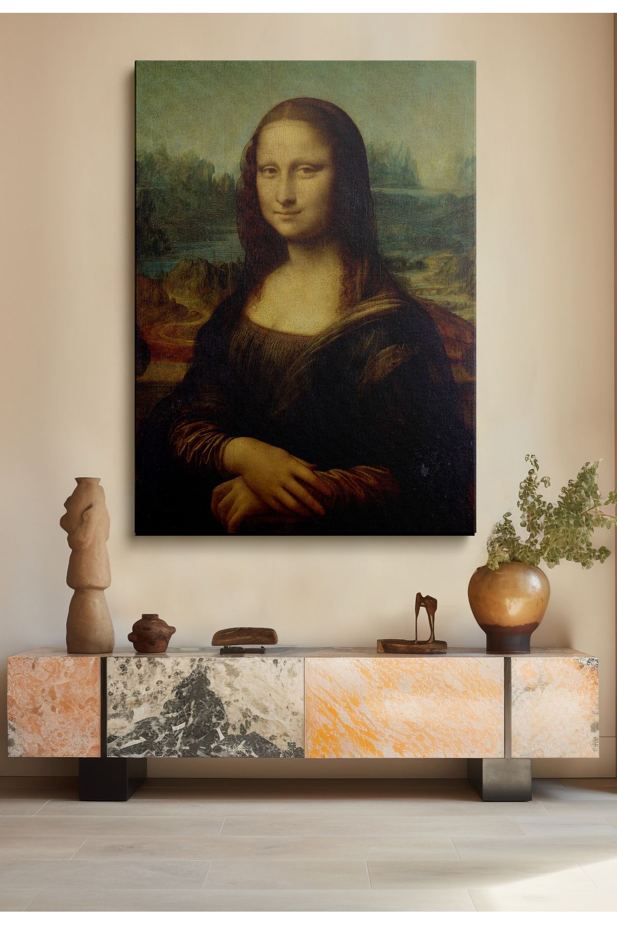 Şehzat Mona Lisa Kanvas Duvar Tablosu Tekli Klasik Canvas Tablo 116