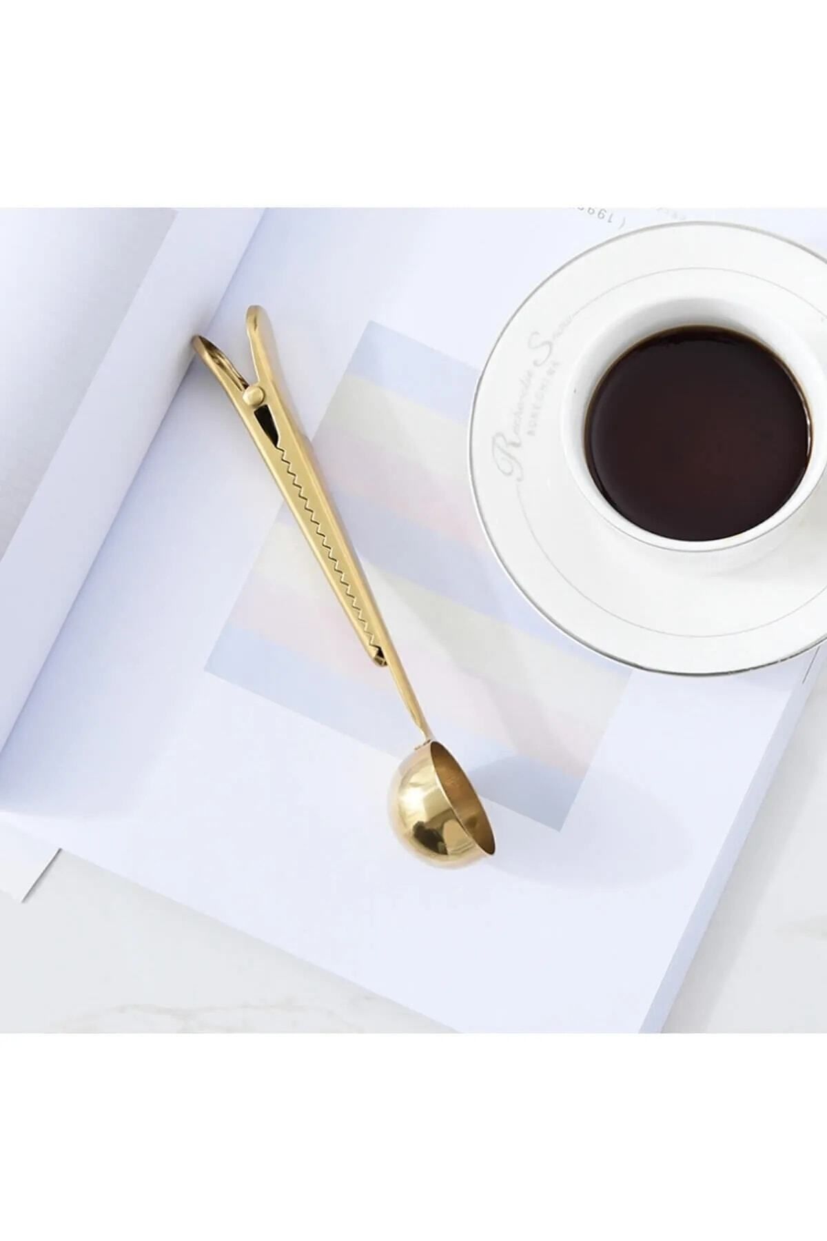 Miniminti Gold Kahve Ölçü Kaşığı - Paket Klipsi
