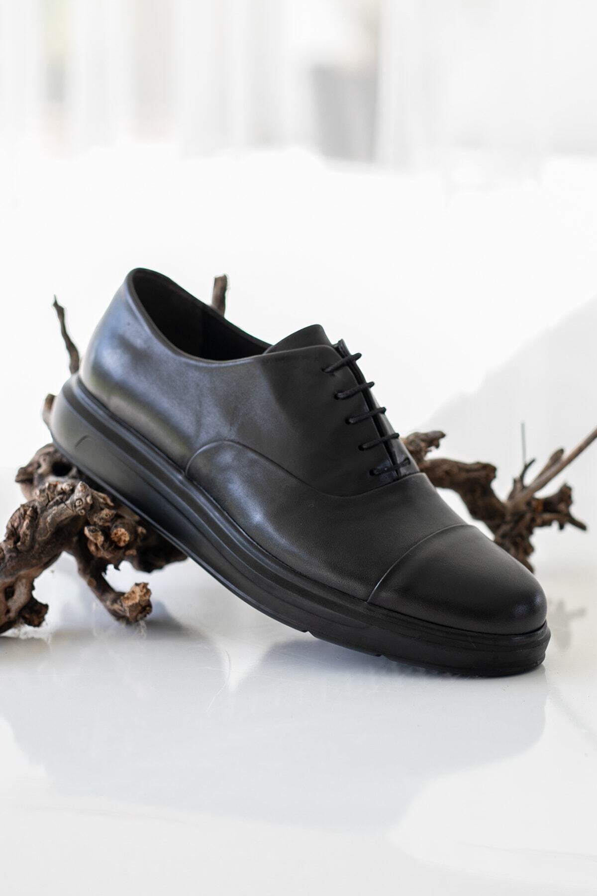 Deery Hakiki Deri Siyah Günlük Erkek Ayakkabı
