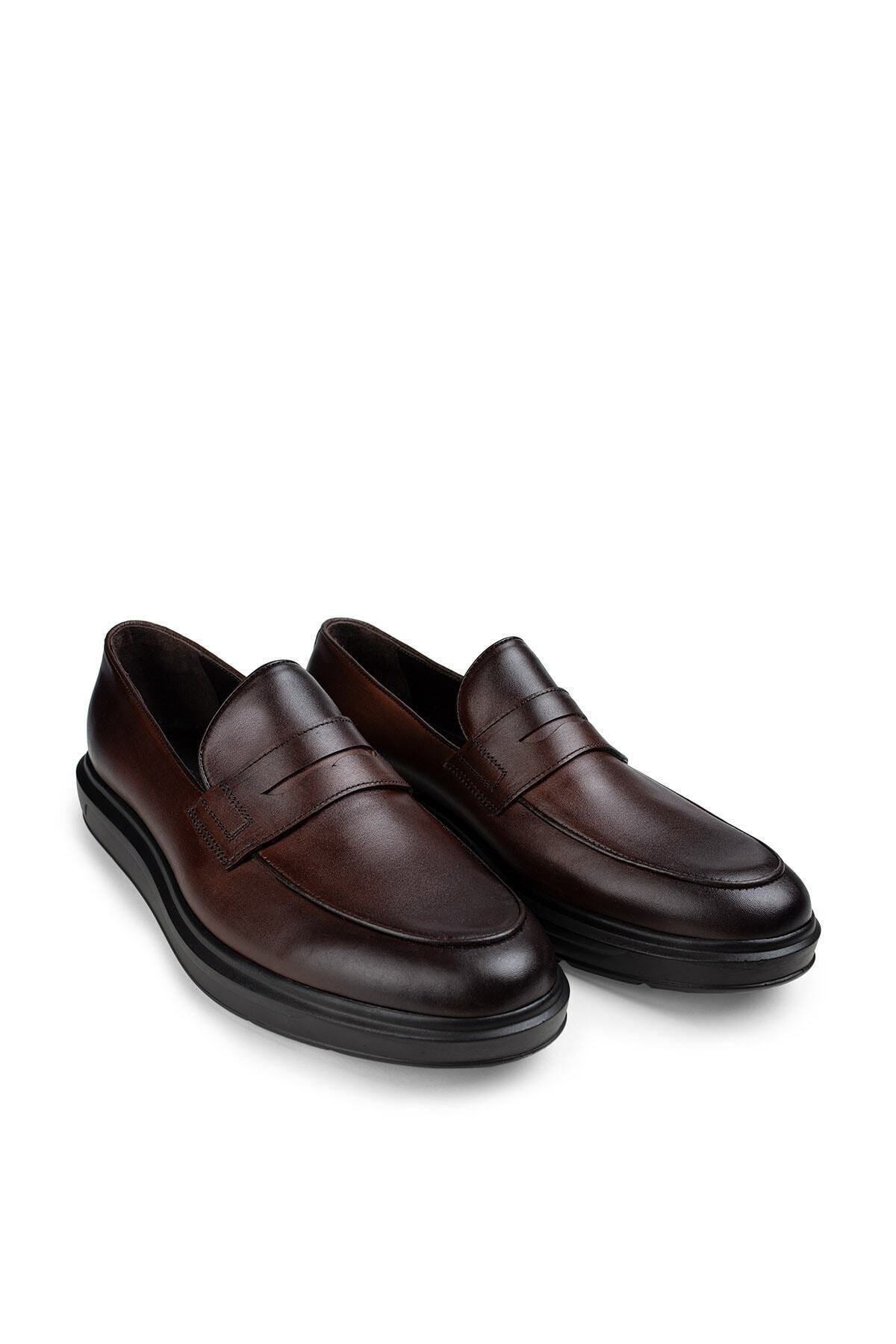 Deery Hakiki Deri Kahverengi Loafer Erkek Ayakkabı