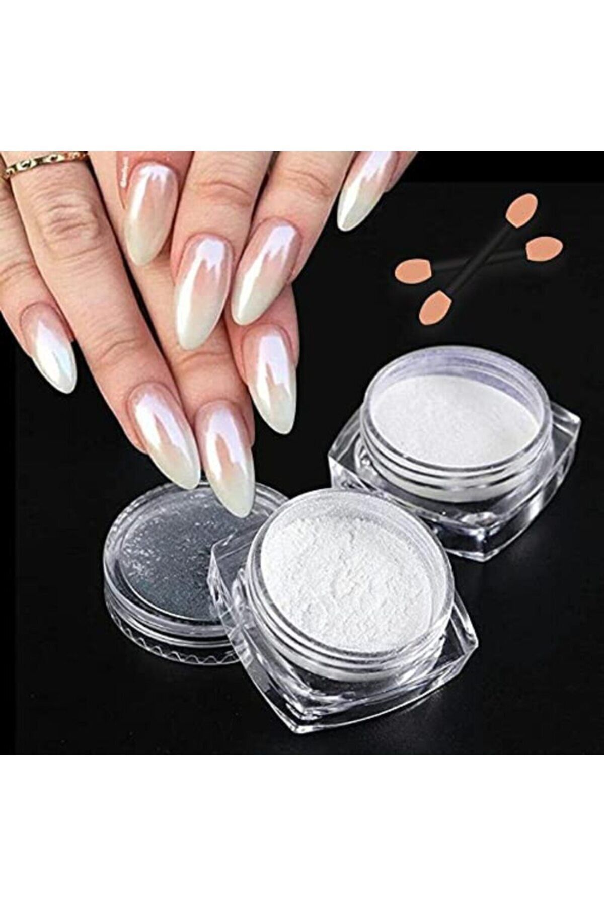 hbtasarim Inci Tozu Protez Nail Art Oje Desen