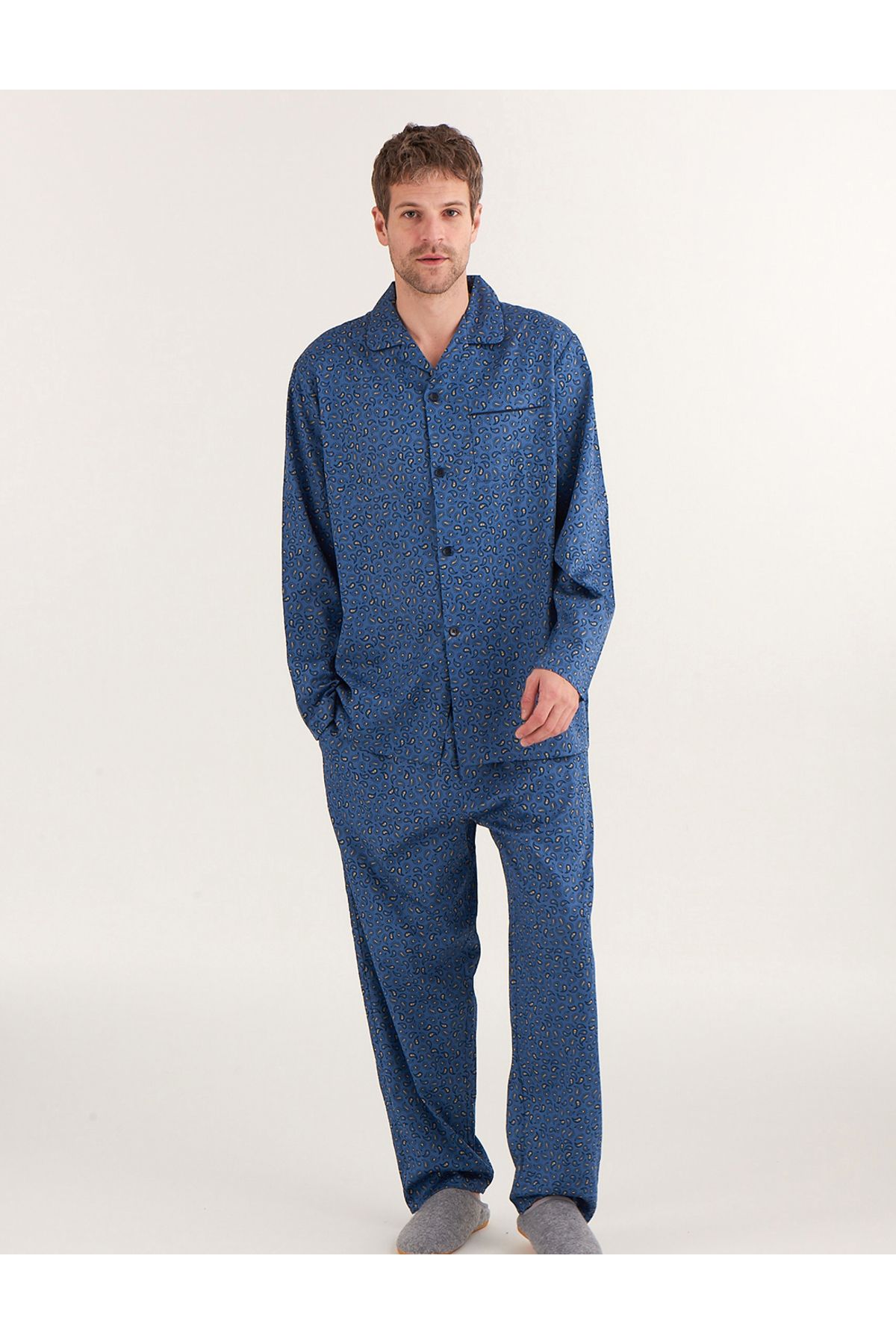 Marks & Spencer Saf Pamuklu Uzun Kollu Pijama Takımı