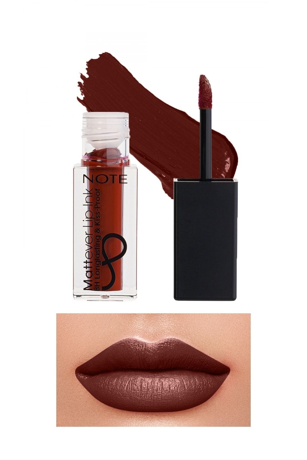 Note Cosmetics Mattever Lip-Ink Mat ve Kalıcı Likit Ruj 15 Urban Red - Bordo