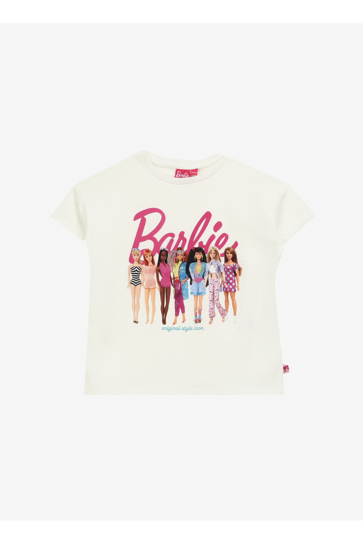 Barbie Baskılı Ekru Kız Çocuk T-Shirt BRB4SG-TST6015