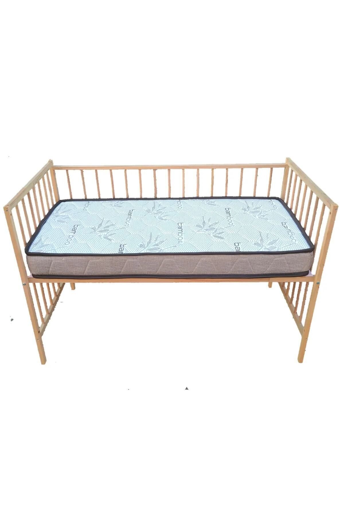 YEDAŞ Bamboo 10cm 70x130 Beşik Yatağı Ortopedik Oyun Parkı Yatağı