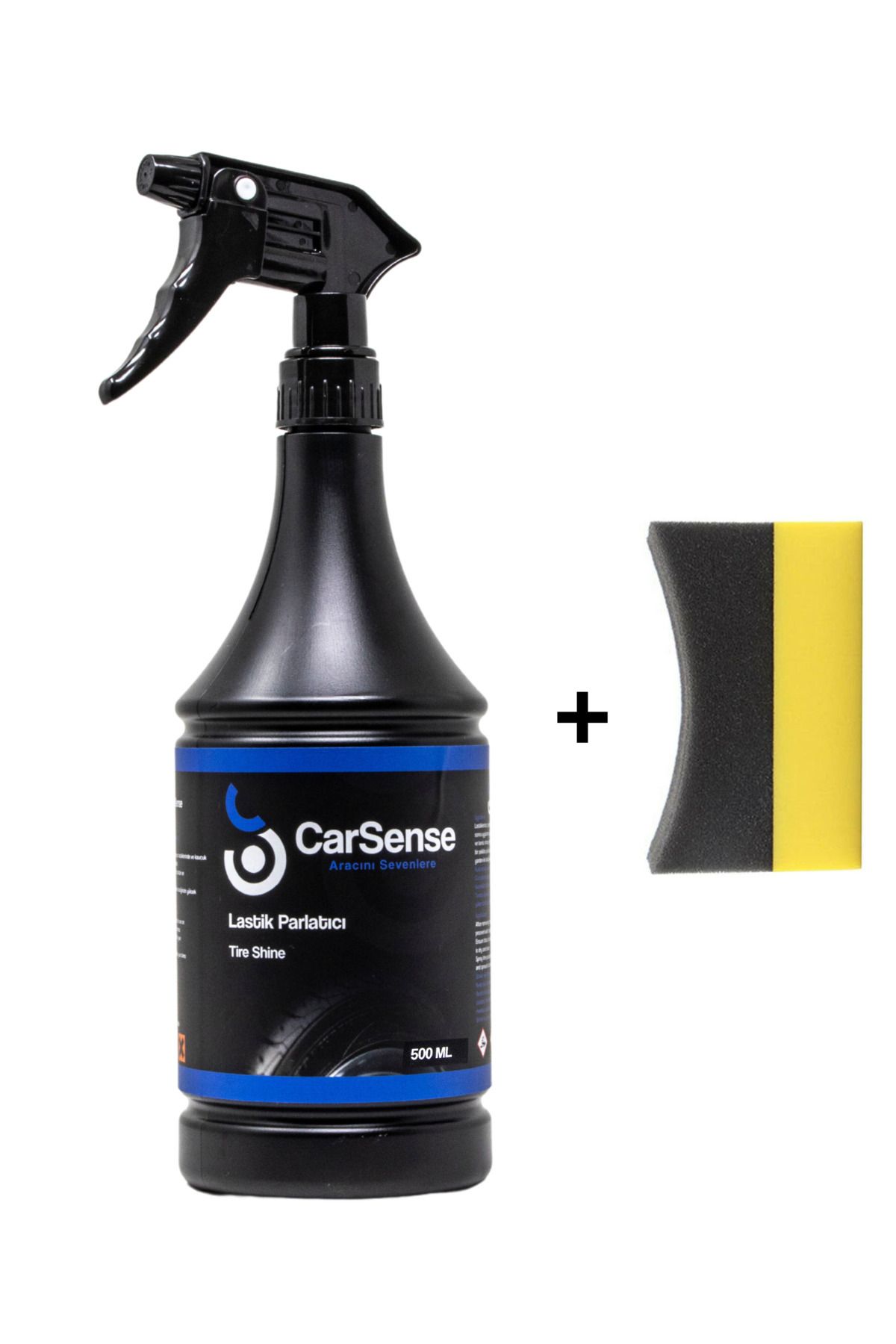 CarSense Lastik Parlatıcı ve Koruyucu 500 ml + Parlatma Süngeri Hediyeli