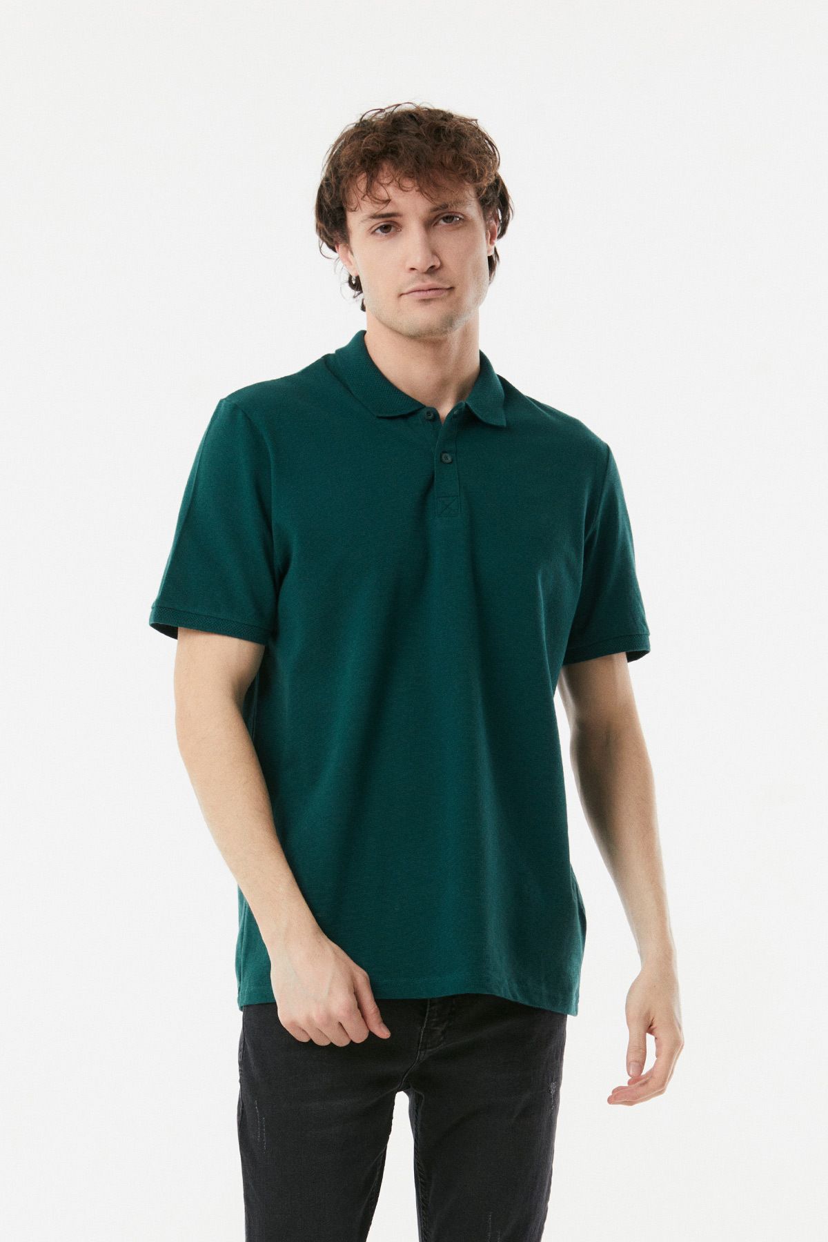 Fullamoda Basic Polo Yaka Düğmeli Tişört