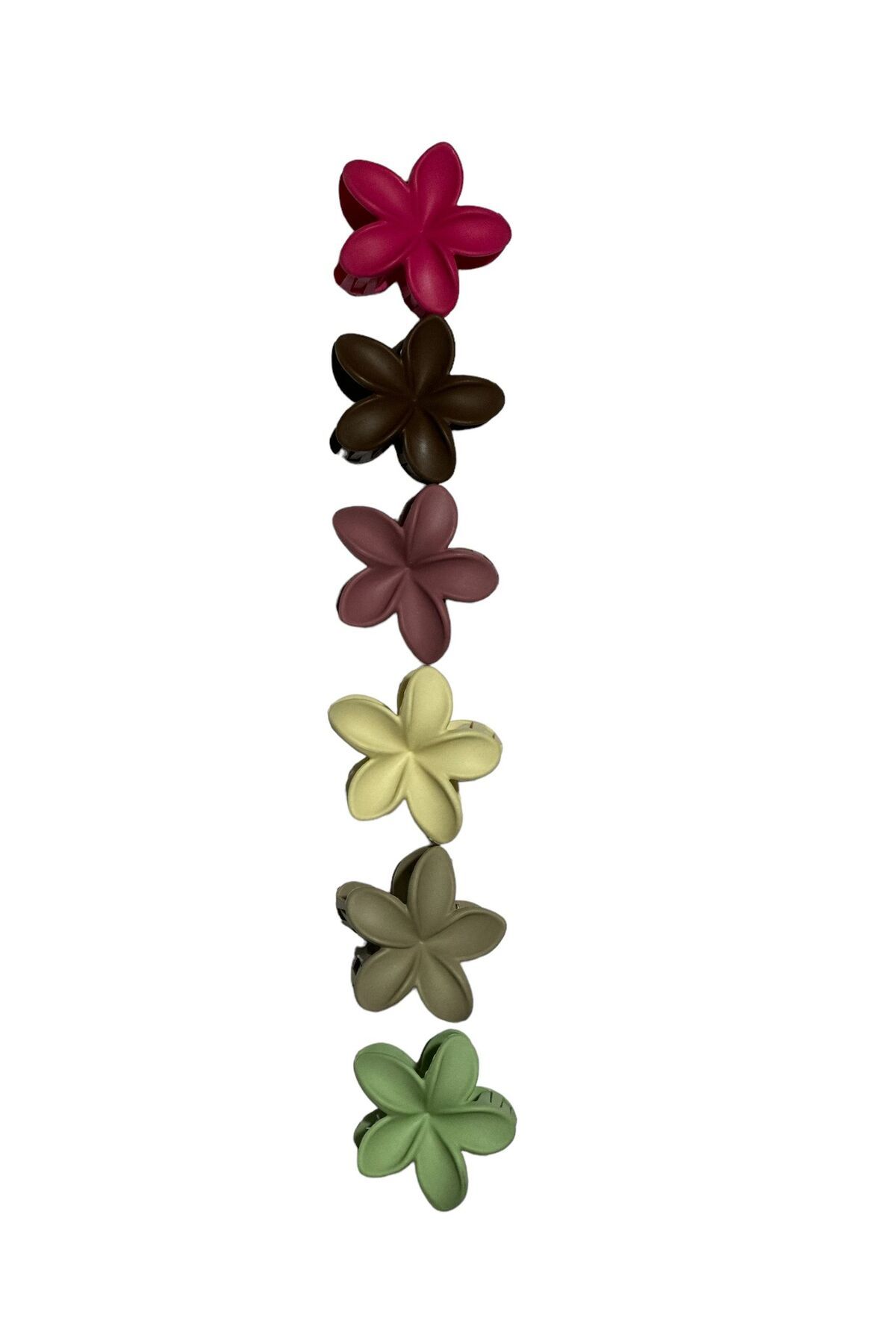 İpek Kadın Renkli Lotus Cicek Mandal Toka Seti 4 Adet