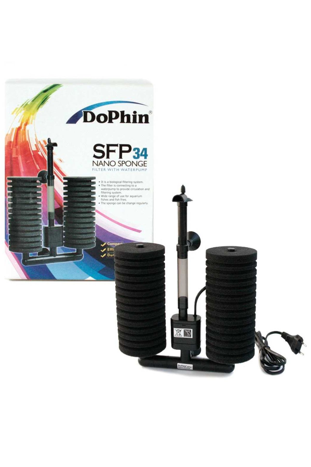 Dophin Motorlu SFP 34 Nano Sponge Pipo Filtre